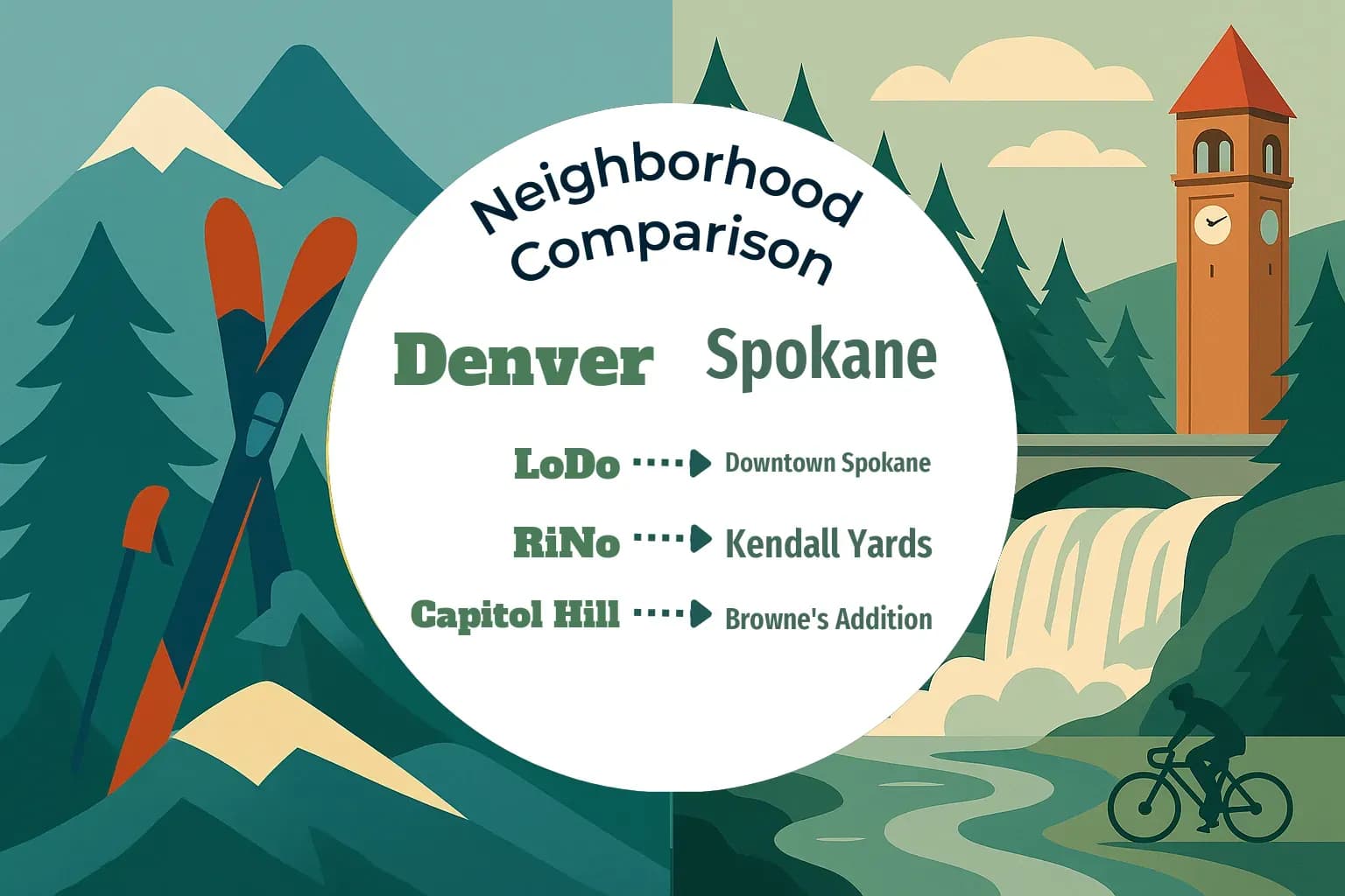 Denver vs Spokane Neighborhood Comparison