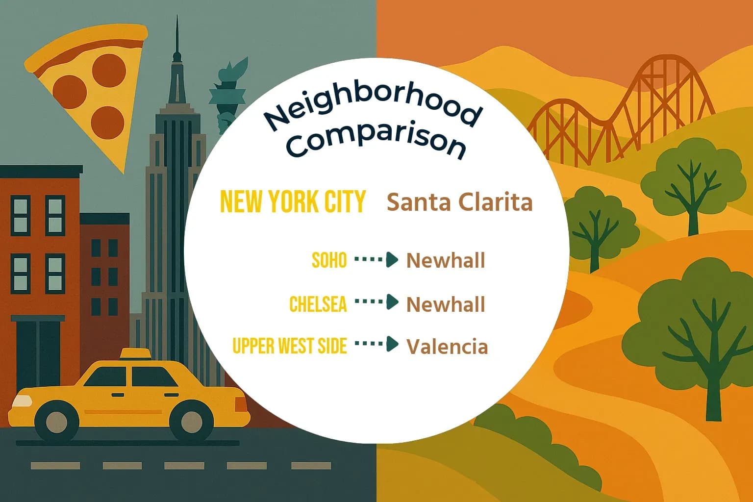 New York City vs Santa Clarita Neighborhood Comparison