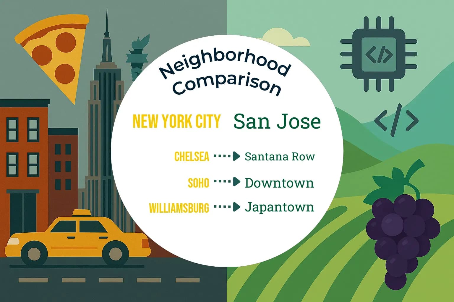 New York City vs San Jose Neighborhood Comparison