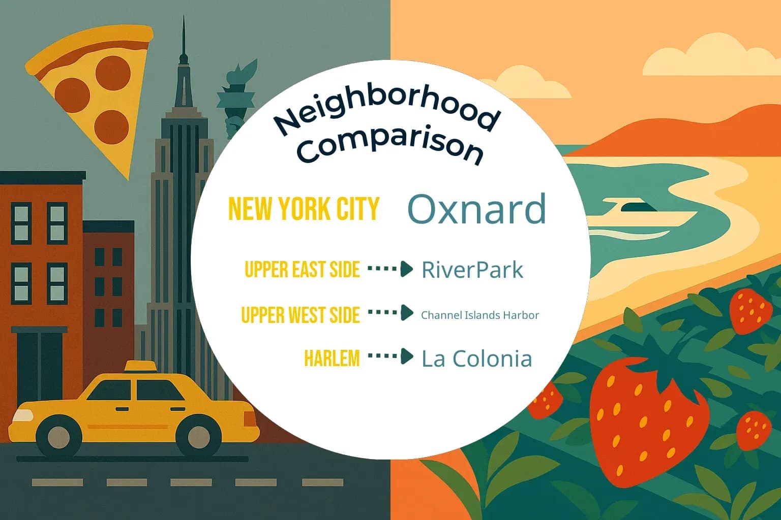New York City vs Oxnard Neighborhood Comparison