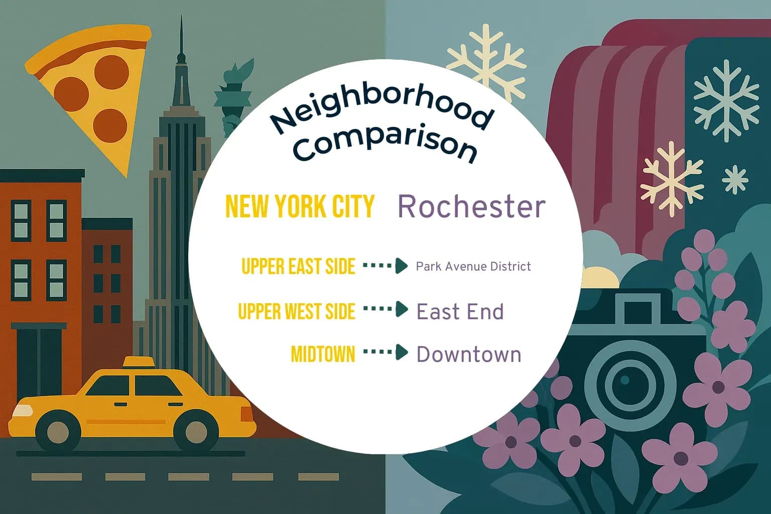 New York City vs Rochester Neighborhood Comparison