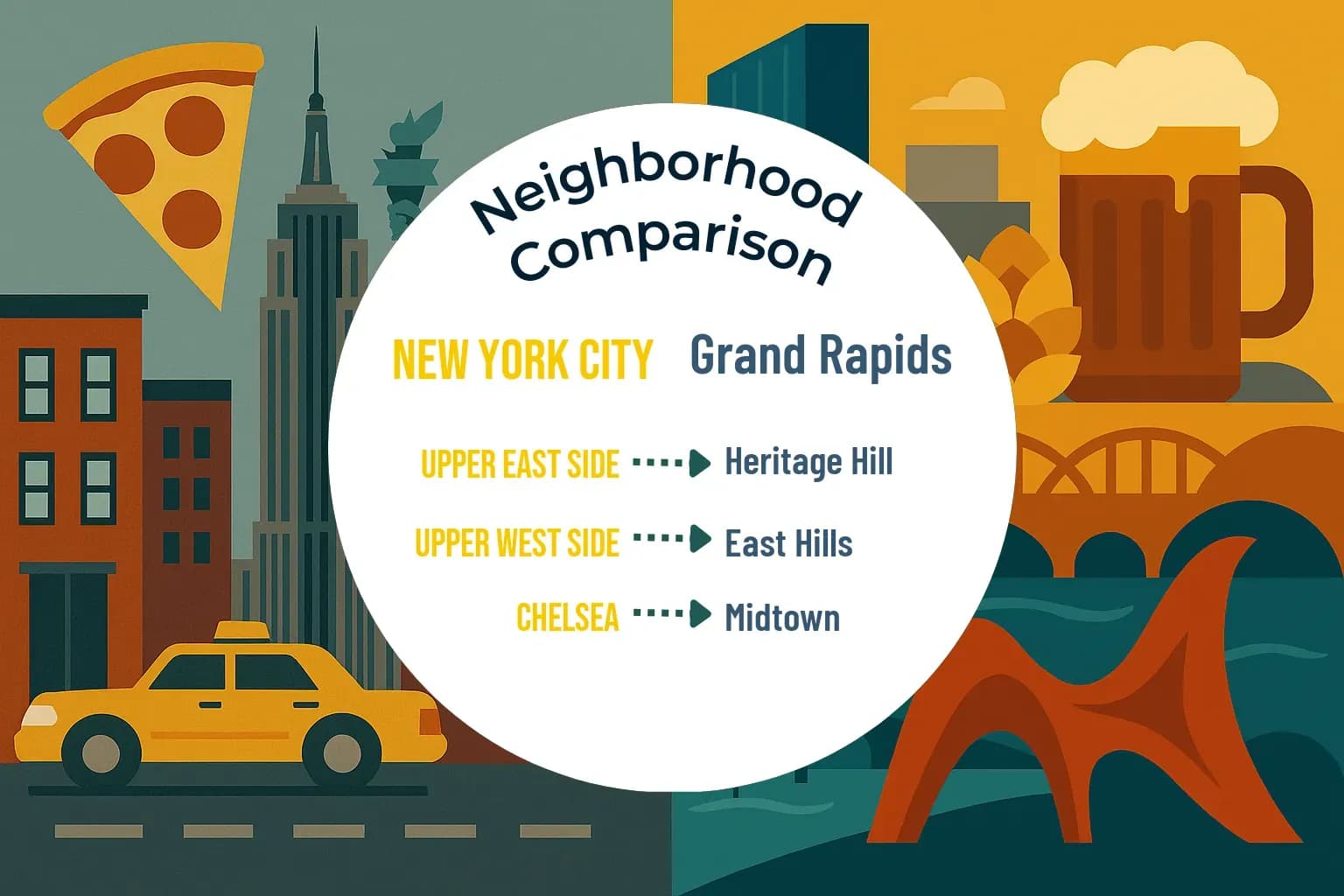 New York City vs Grand Rapids Neighborhood Comparison