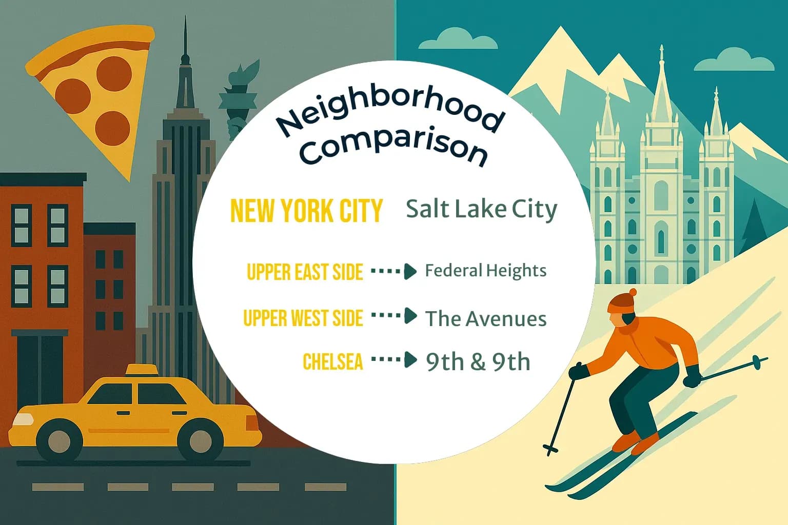 New York City vs Salt Lake City Neighborhood Comparison