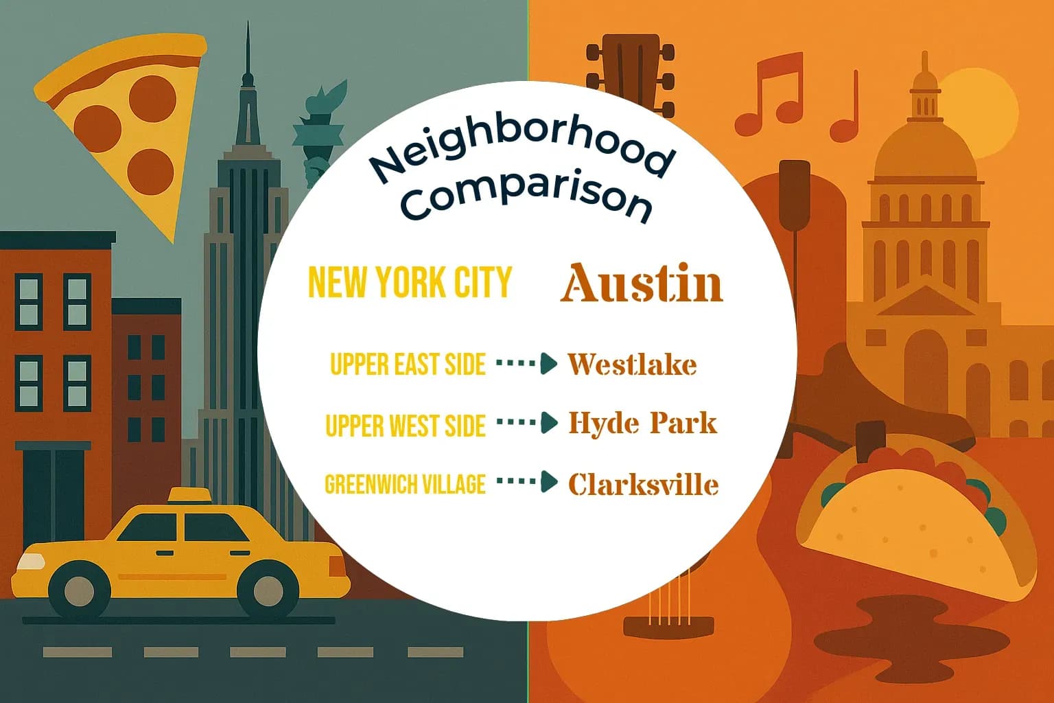 New York City vs Austin Neighborhood Comparison
