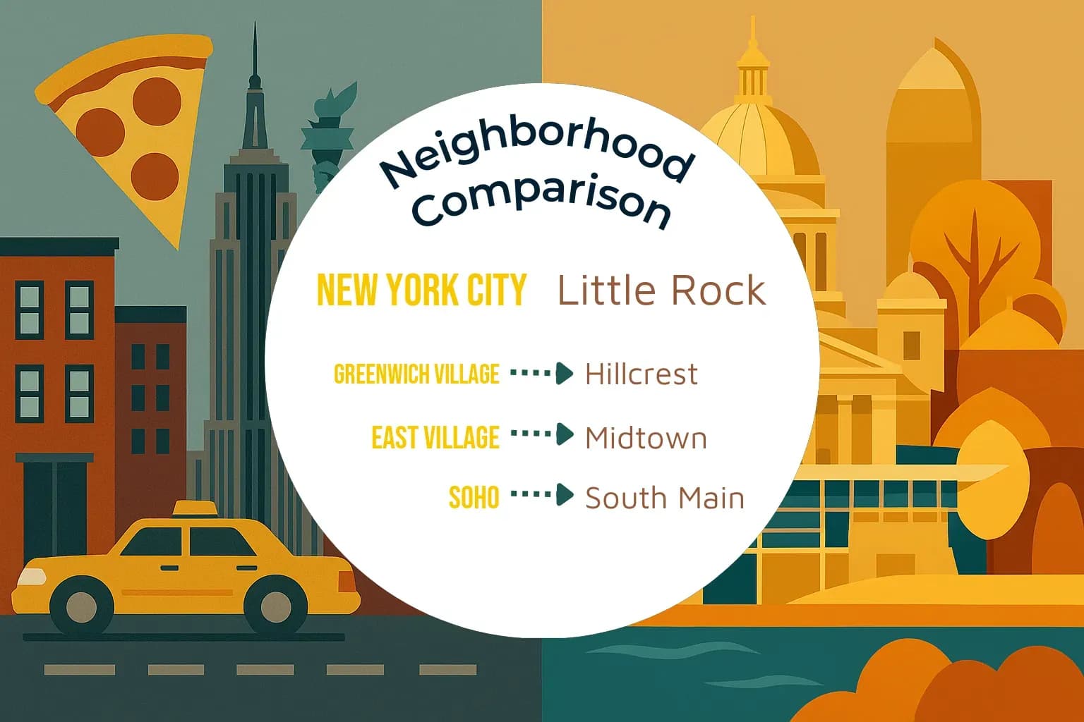 New York City vs Little Rock Neighborhood Comparison