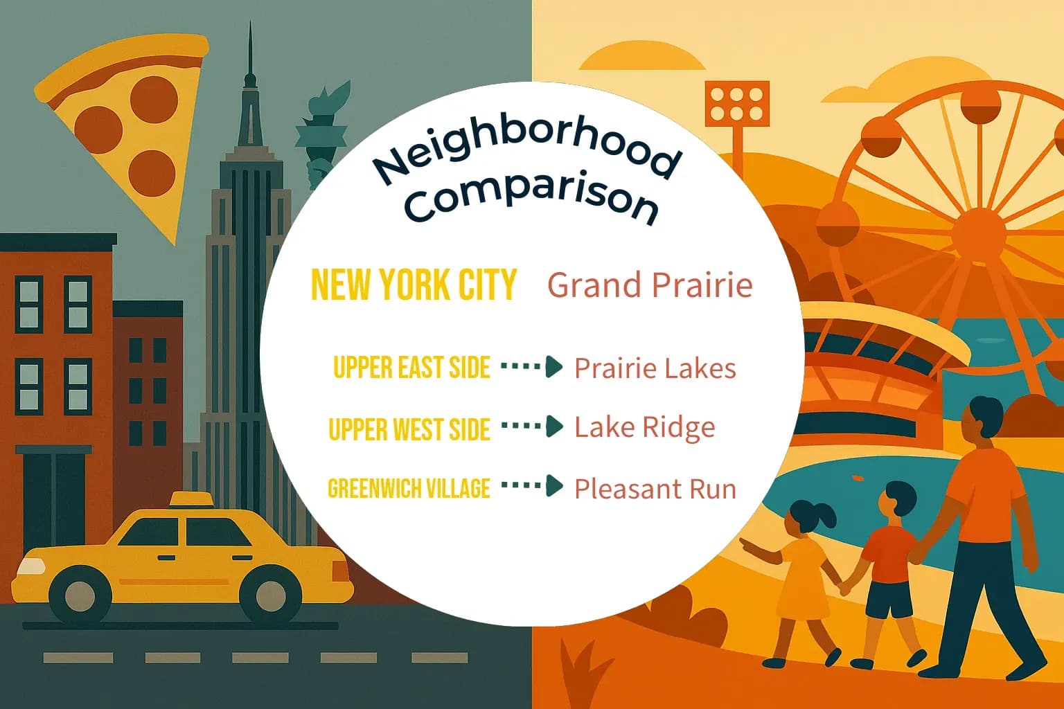 New York City vs Grand Prairie Neighborhood Comparison