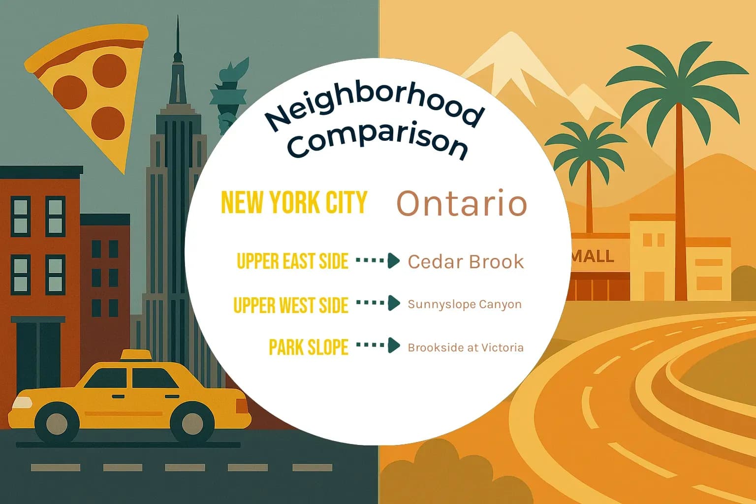 New York City vs Ontario Neighborhood Comparison
