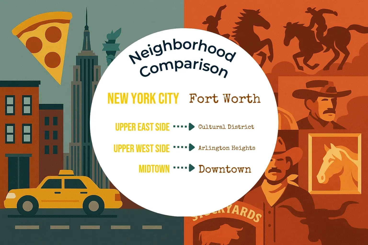New York City vs Fort Worth Neighborhood Comparison