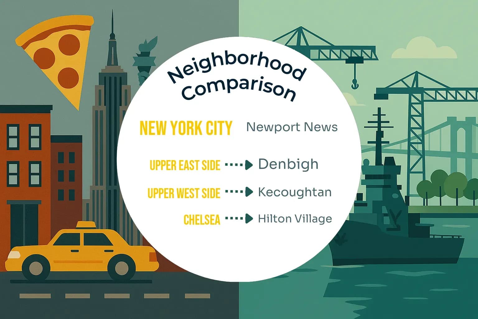 New York City vs Newport News Neighborhood Comparison