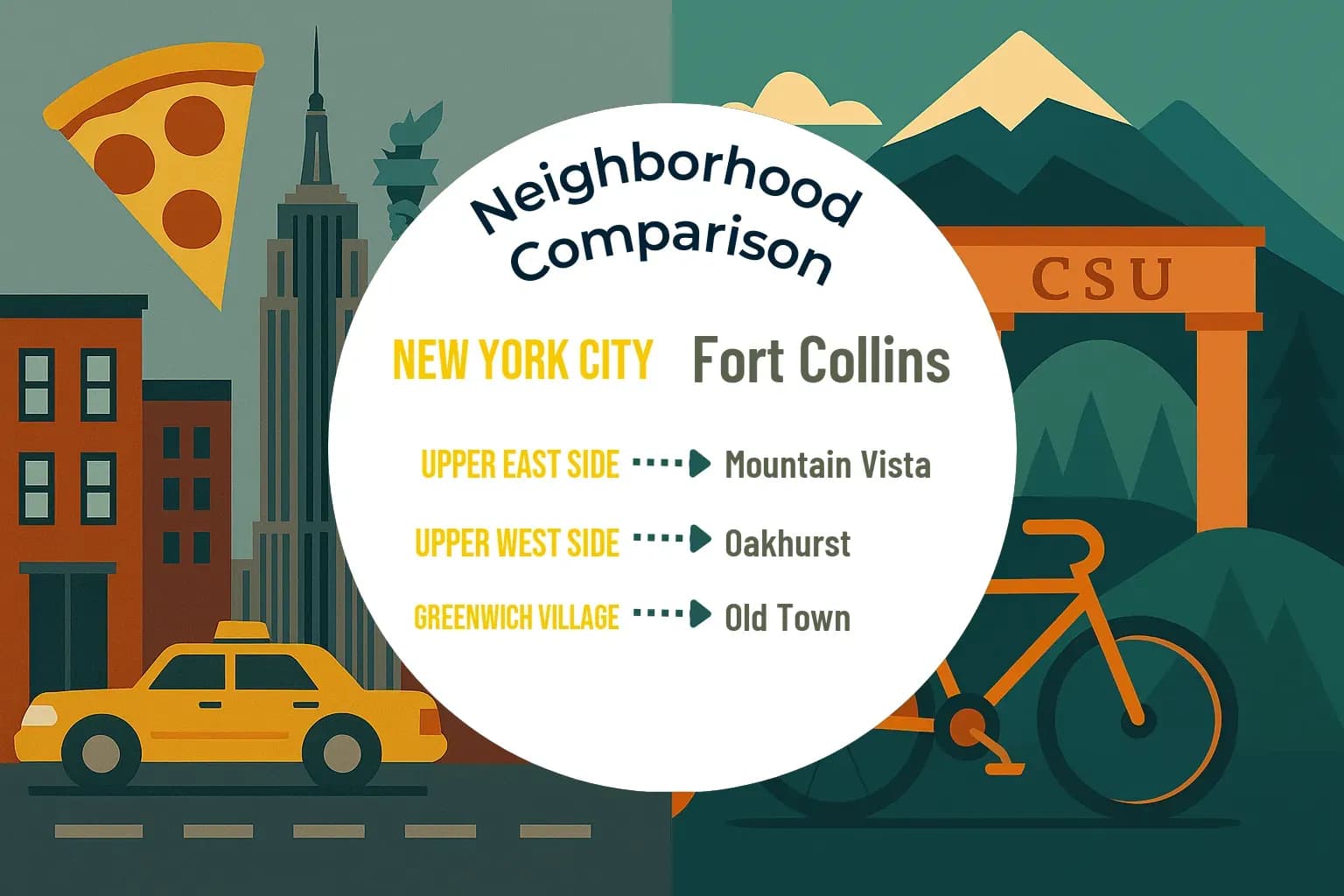 New York City vs Fort Collins Neighborhood Comparison