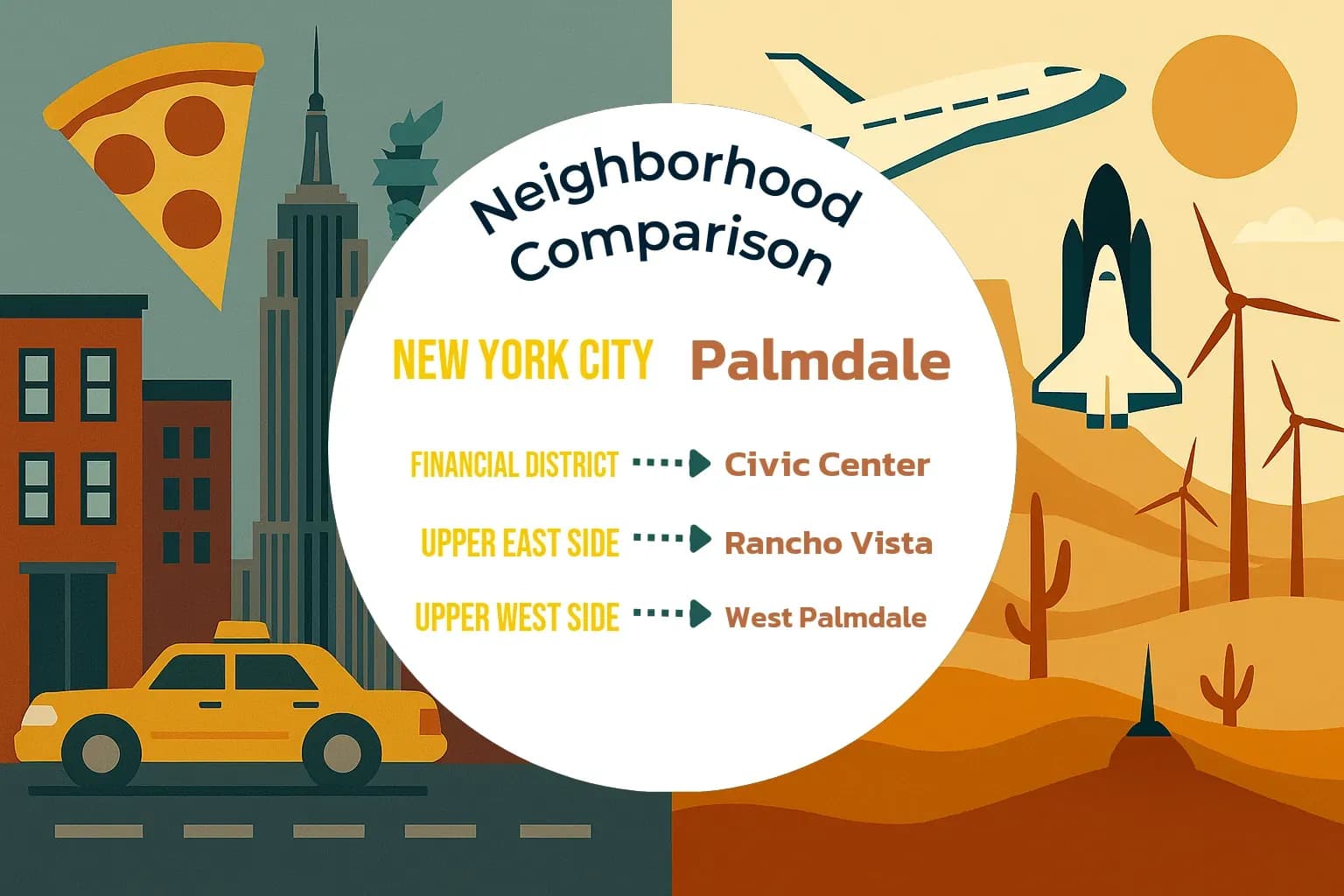 New York City vs Palmdale Neighborhood Comparison