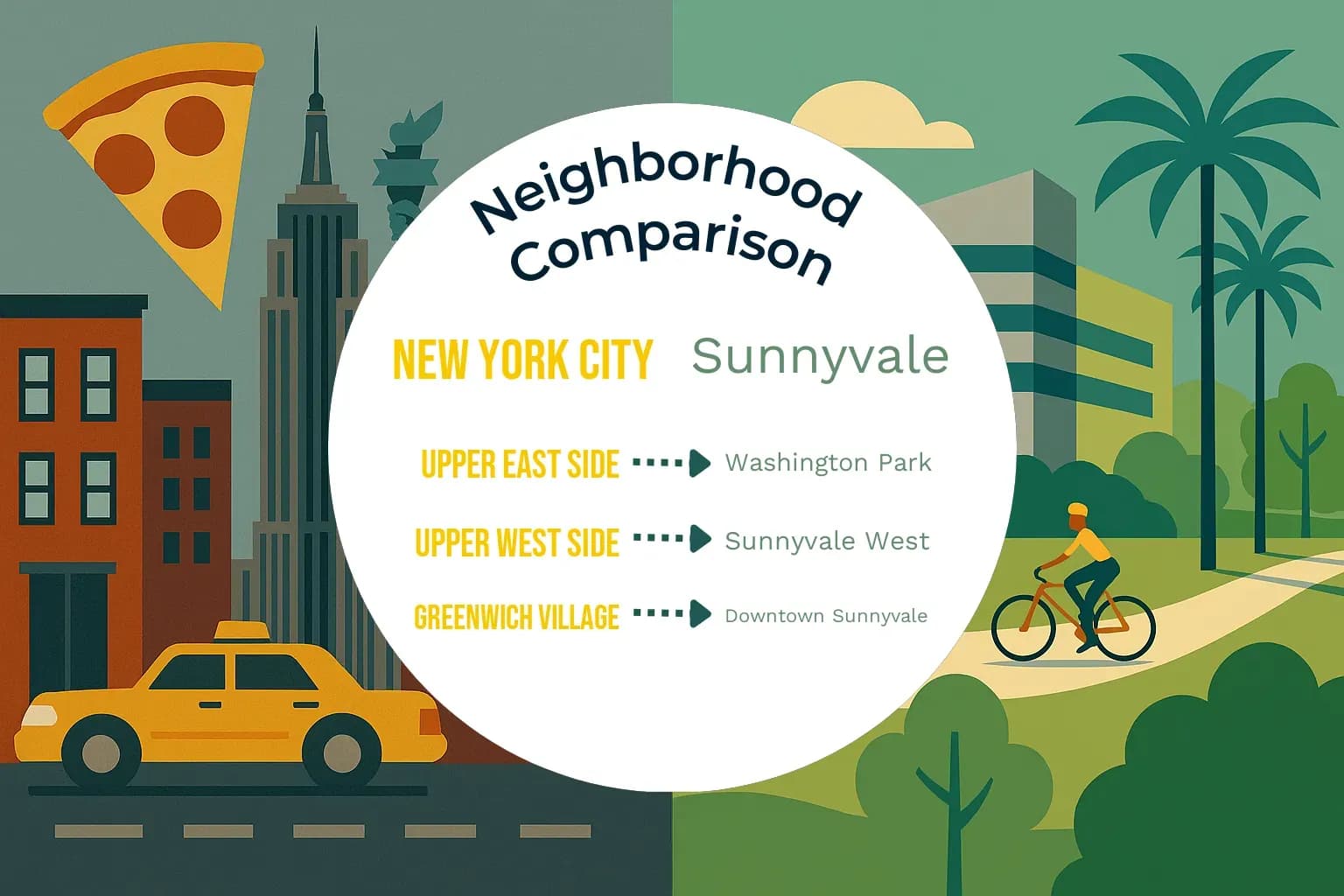 New York City vs Sunnyvale Neighborhood Comparison