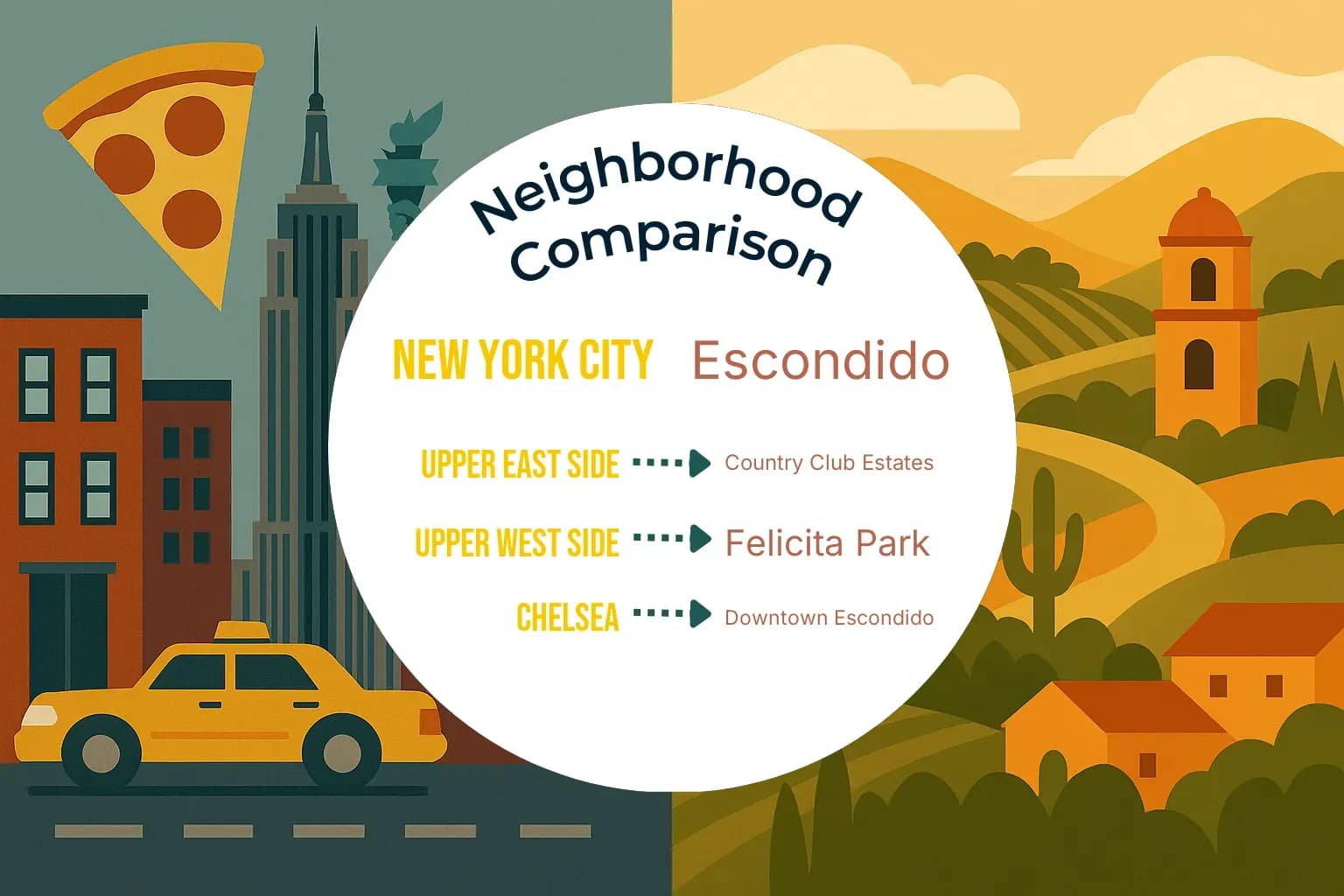New York City vs Escondido Neighborhood Comparison