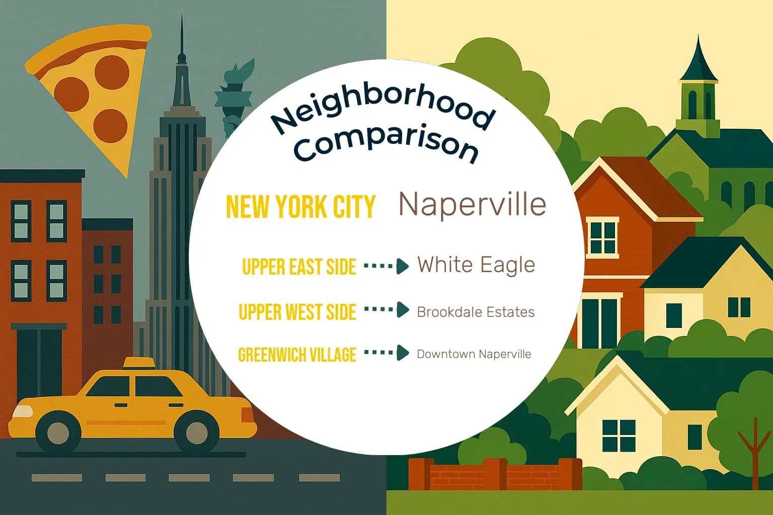New York City vs Naperville Neighborhood Comparison
