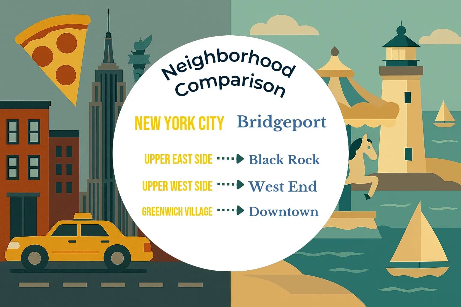 New York City vs Bridgeport Neighborhood Comparison