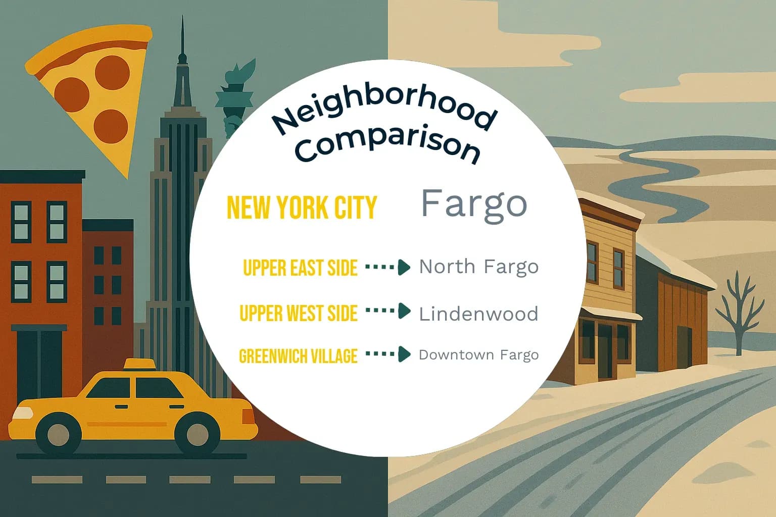 New York City vs Fargo Neighborhood Comparison