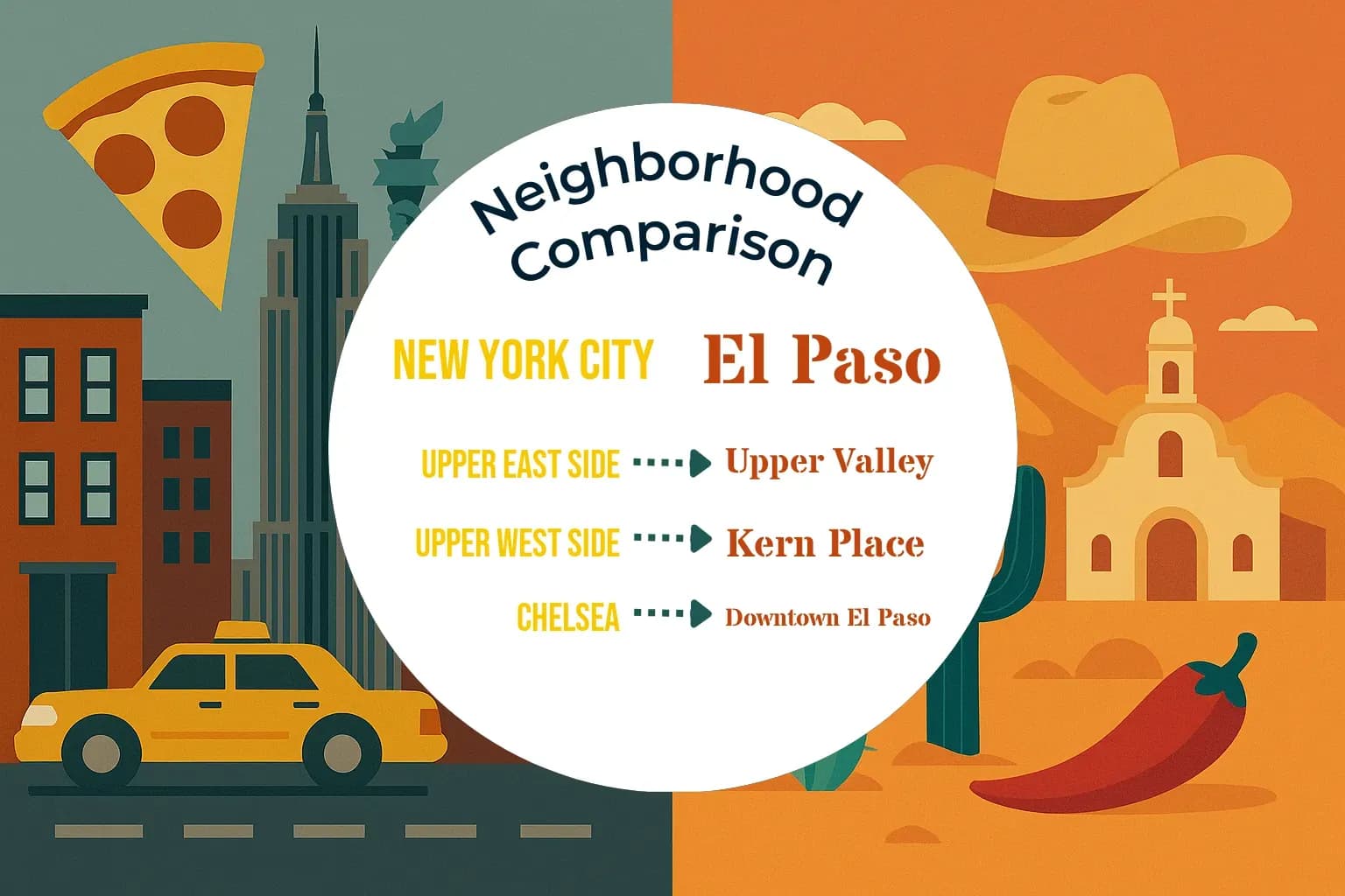 New York City vs El Paso Neighborhood Comparison