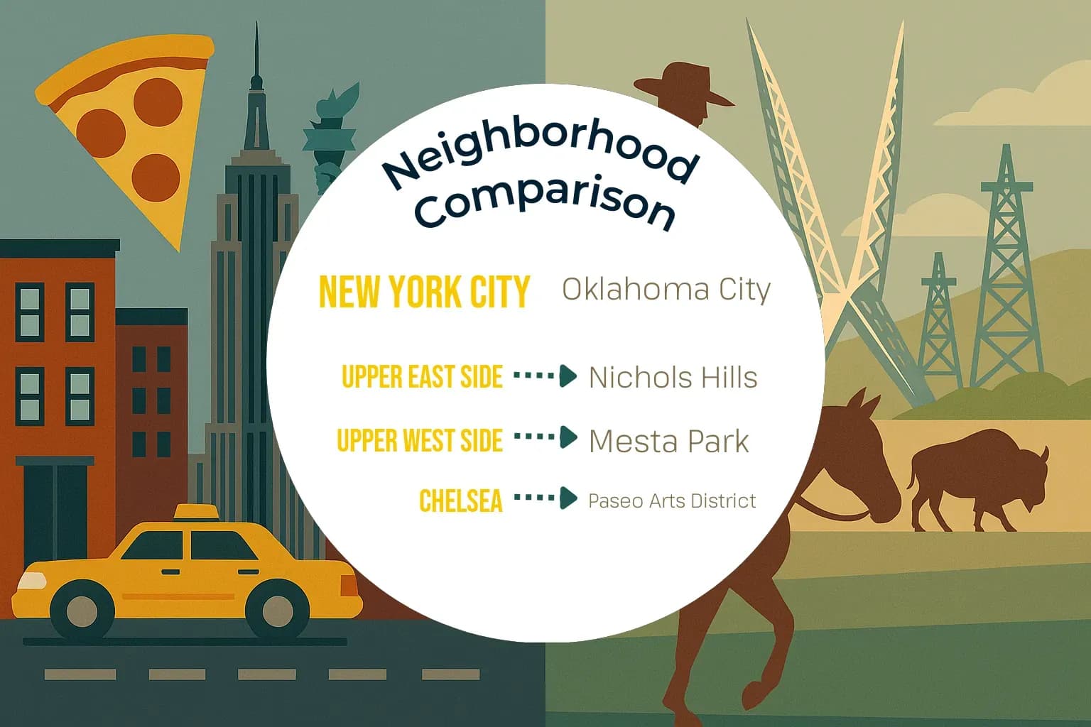 New York City vs Oklahoma City Neighborhood Comparison