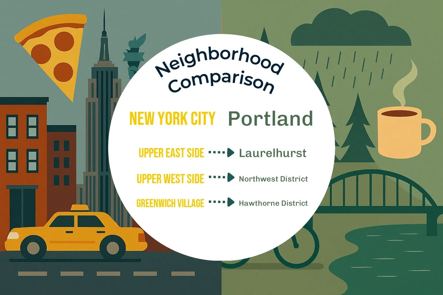 New York City vs Portland Neighborhood Comparison