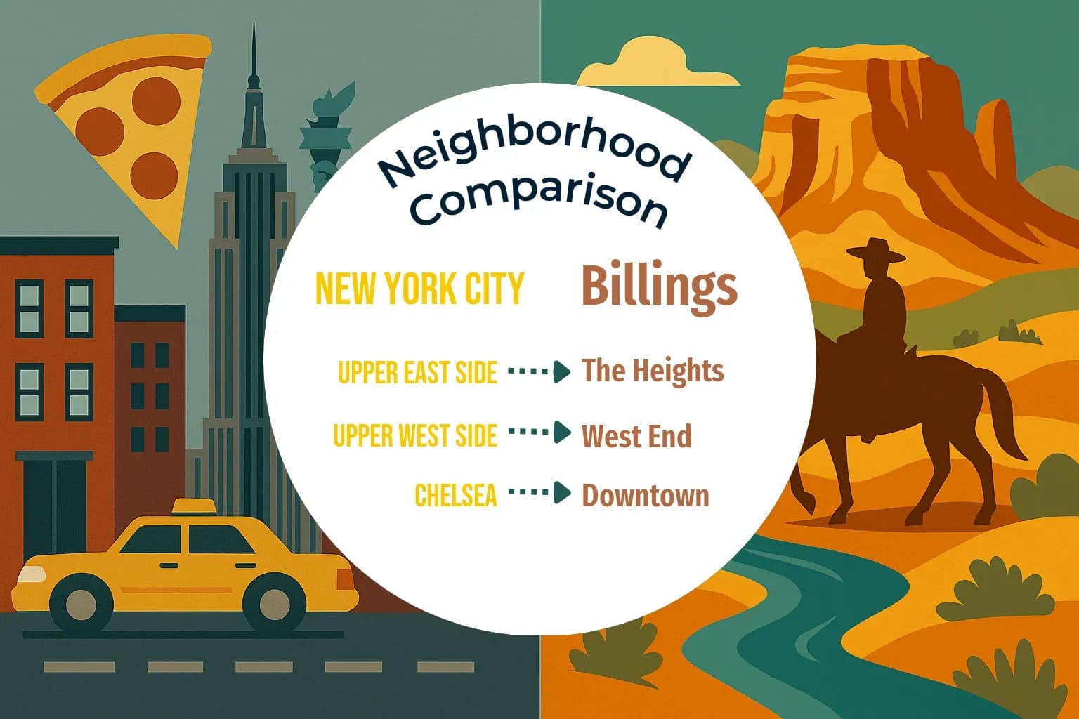 New York City vs Billings Neighborhood Comparison