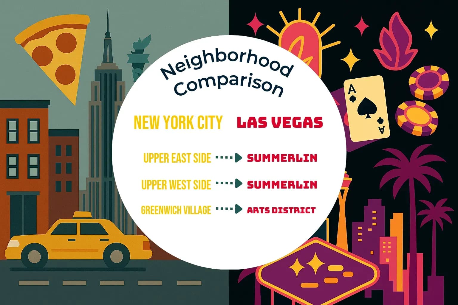 New York City vs Las Vegas Neighborhood Comparison