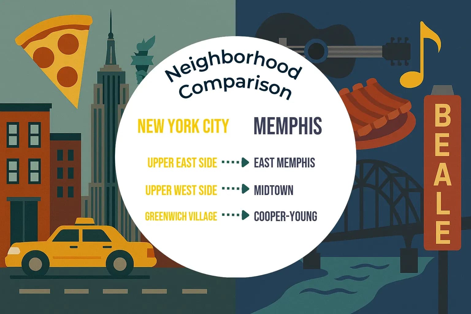 New York City vs Memphis Neighborhood Comparison