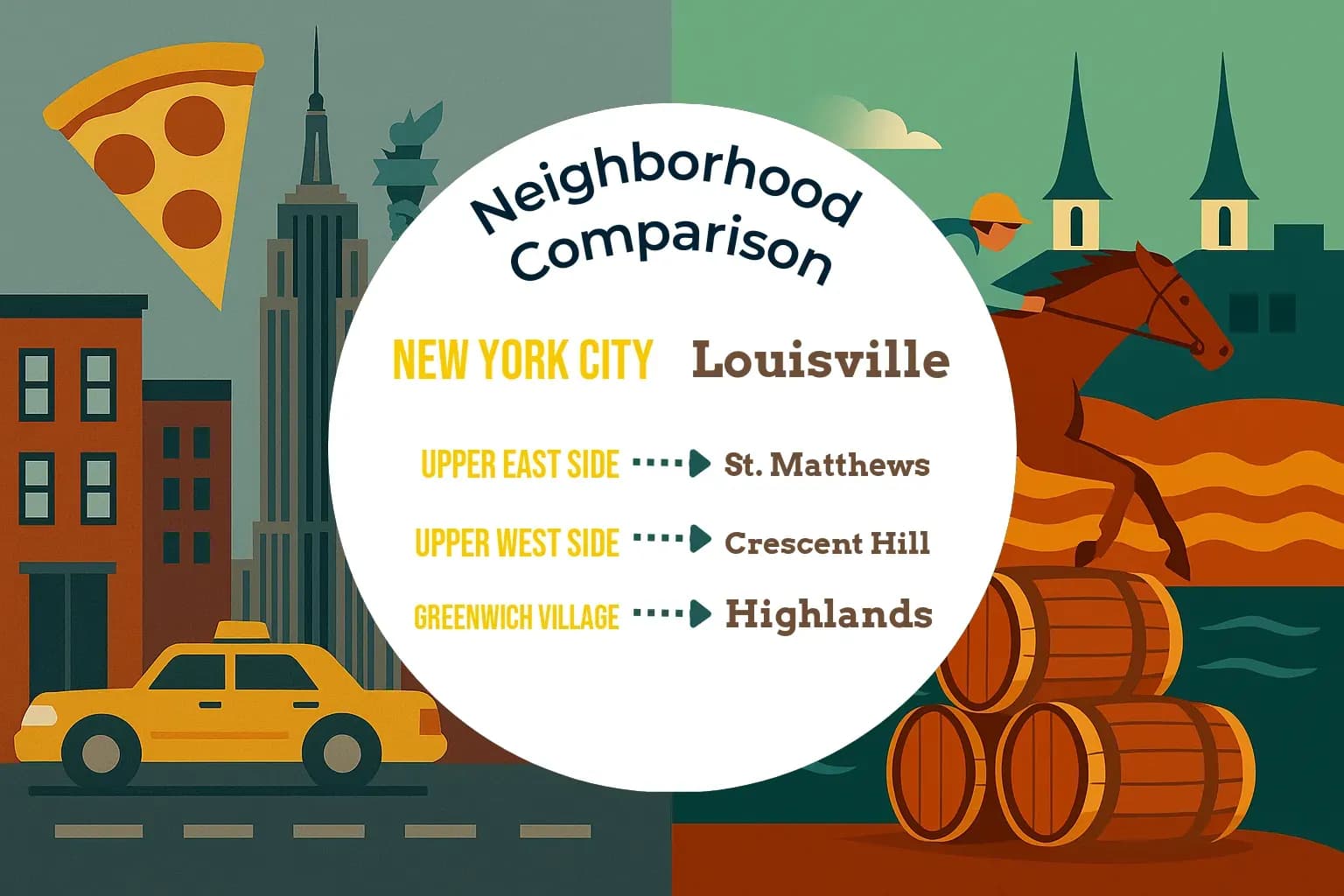 New York City vs Louisville Neighborhood Comparison