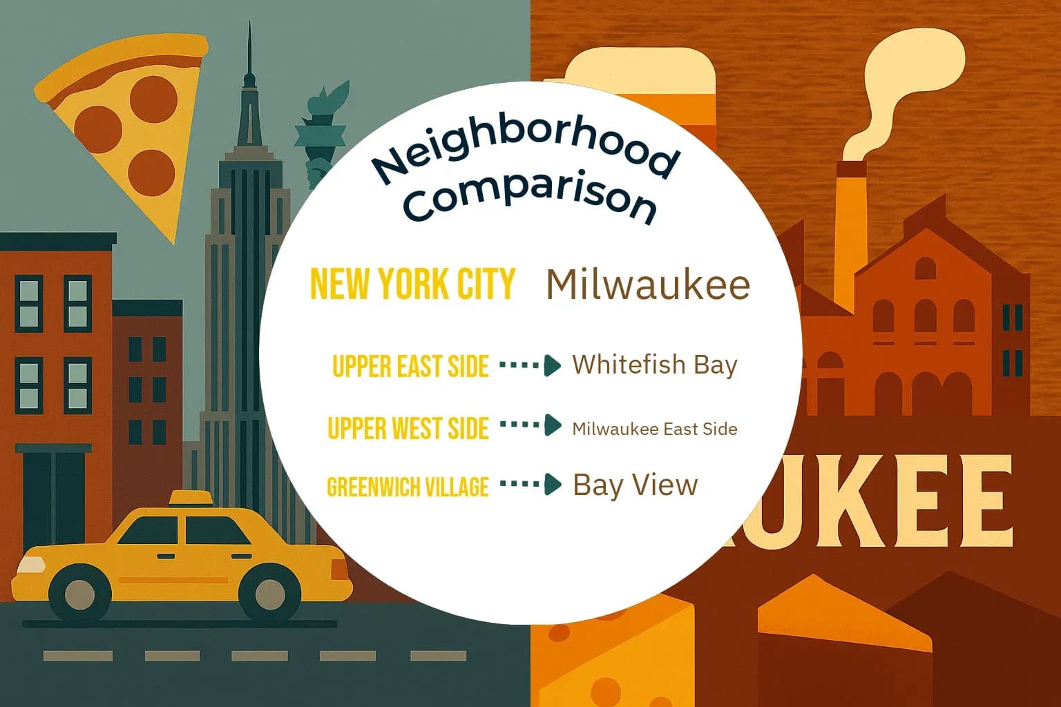 New York City vs Milwaukee Neighborhood Comparison