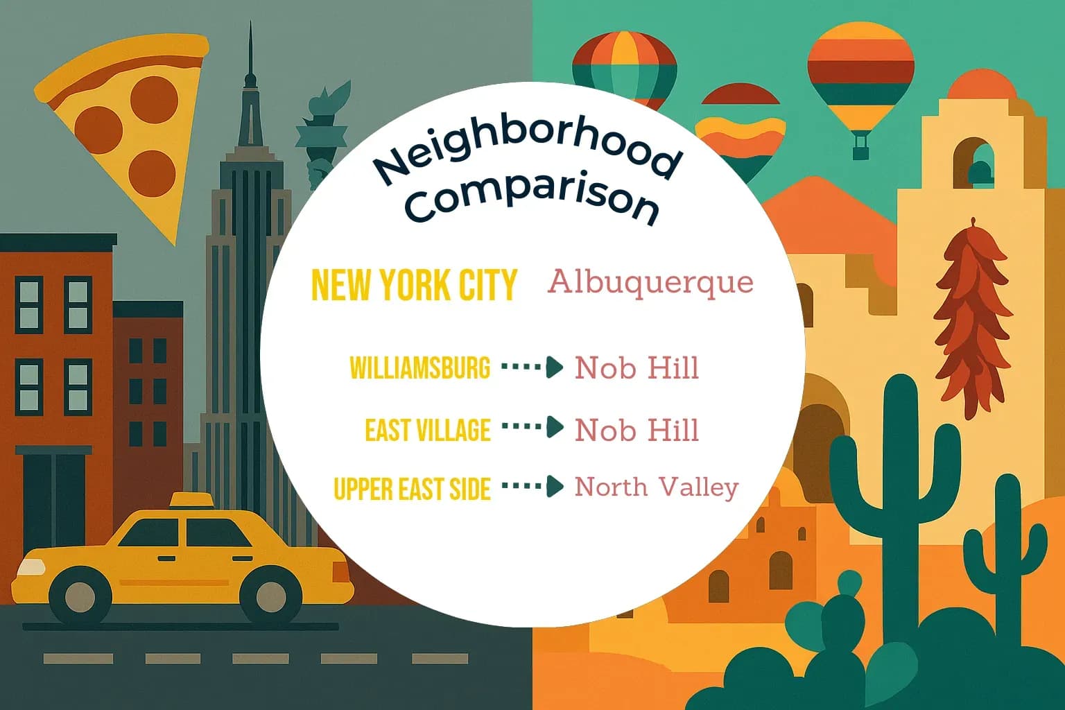 New York City vs Albuquerque Neighborhood Comparison