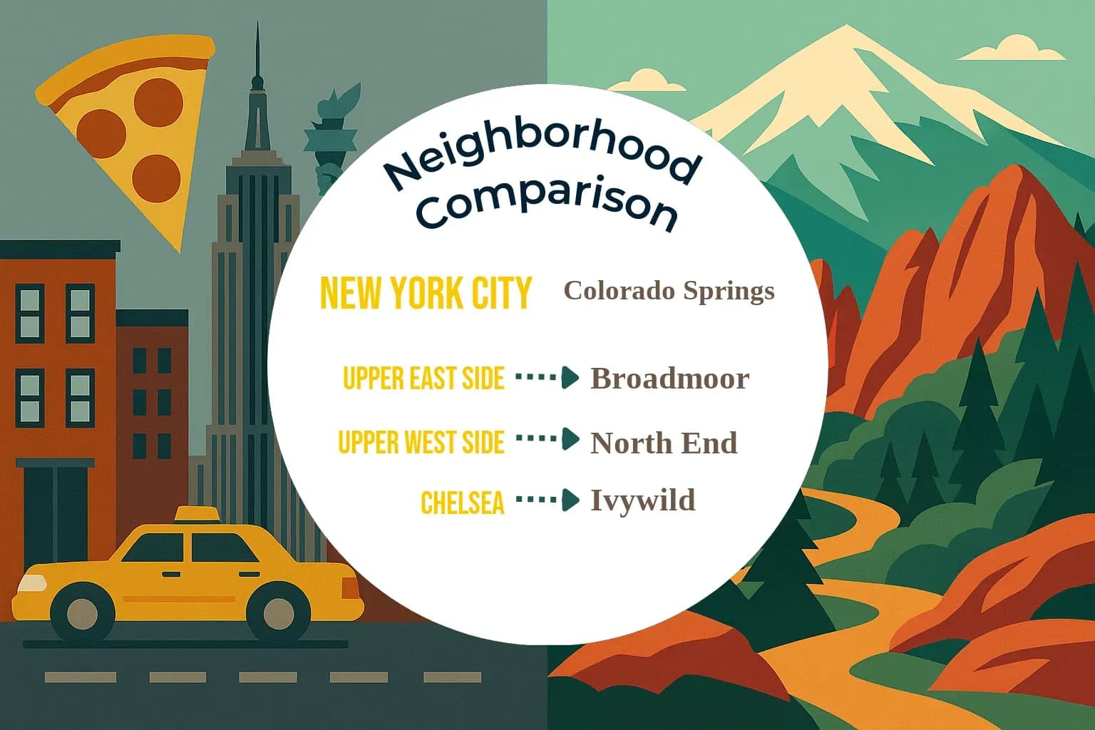 New York City vs Colorado Springs Neighborhood Comparison