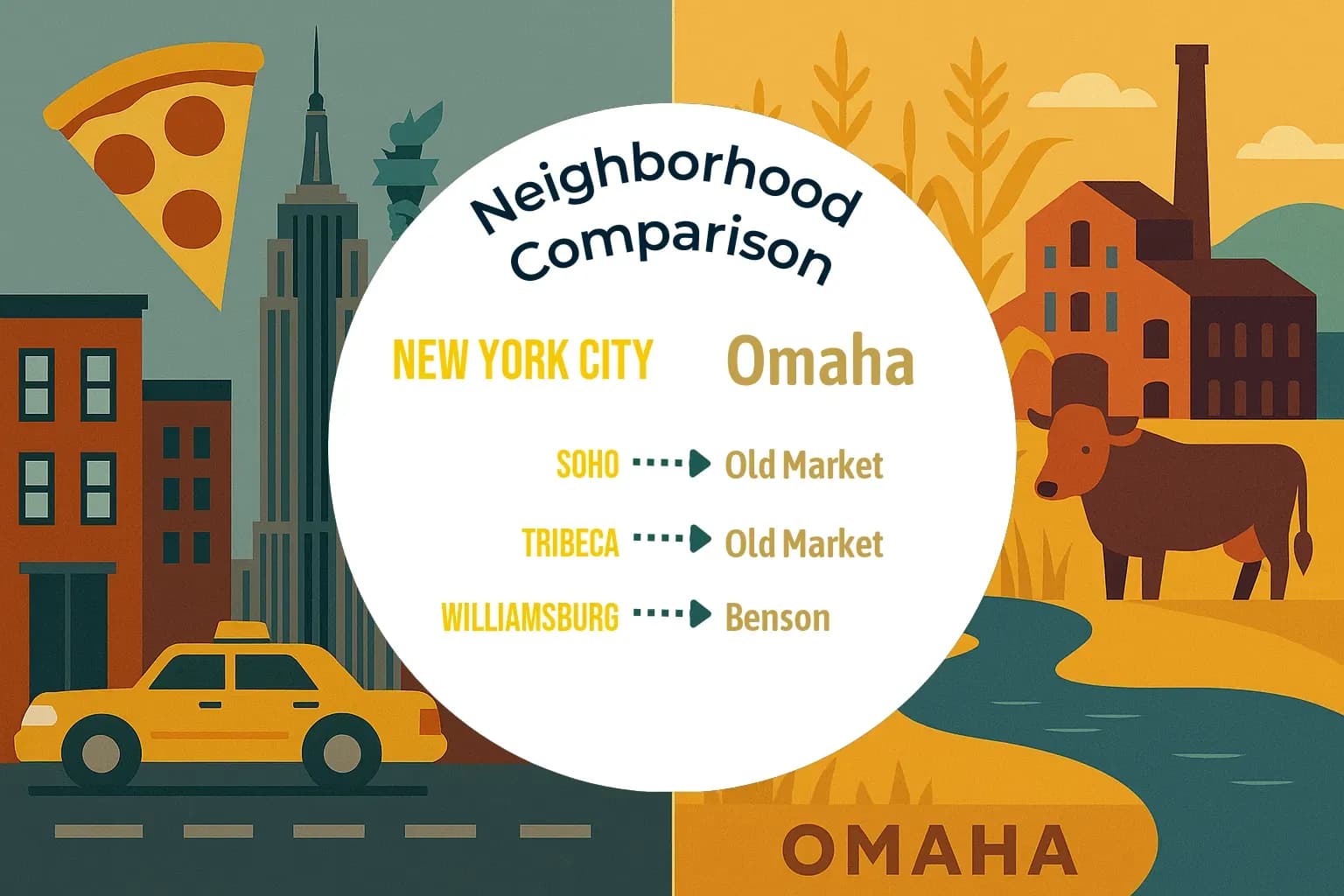New York City vs Omaha Neighborhood Comparison