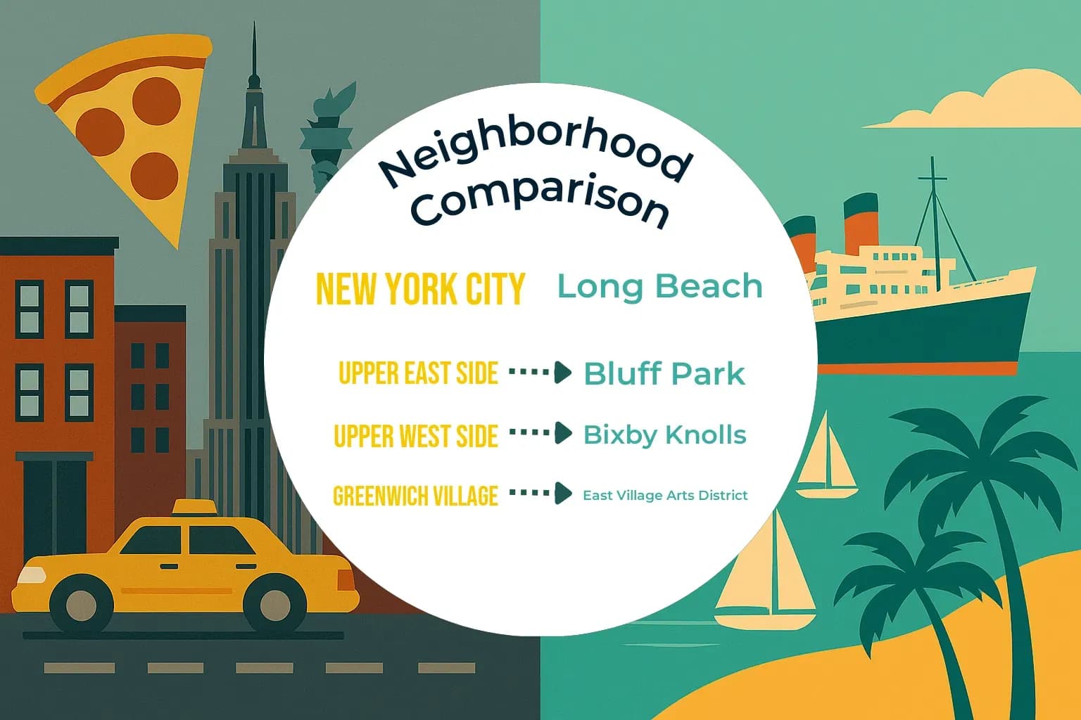 New York City vs Long Beach Neighborhood Comparison