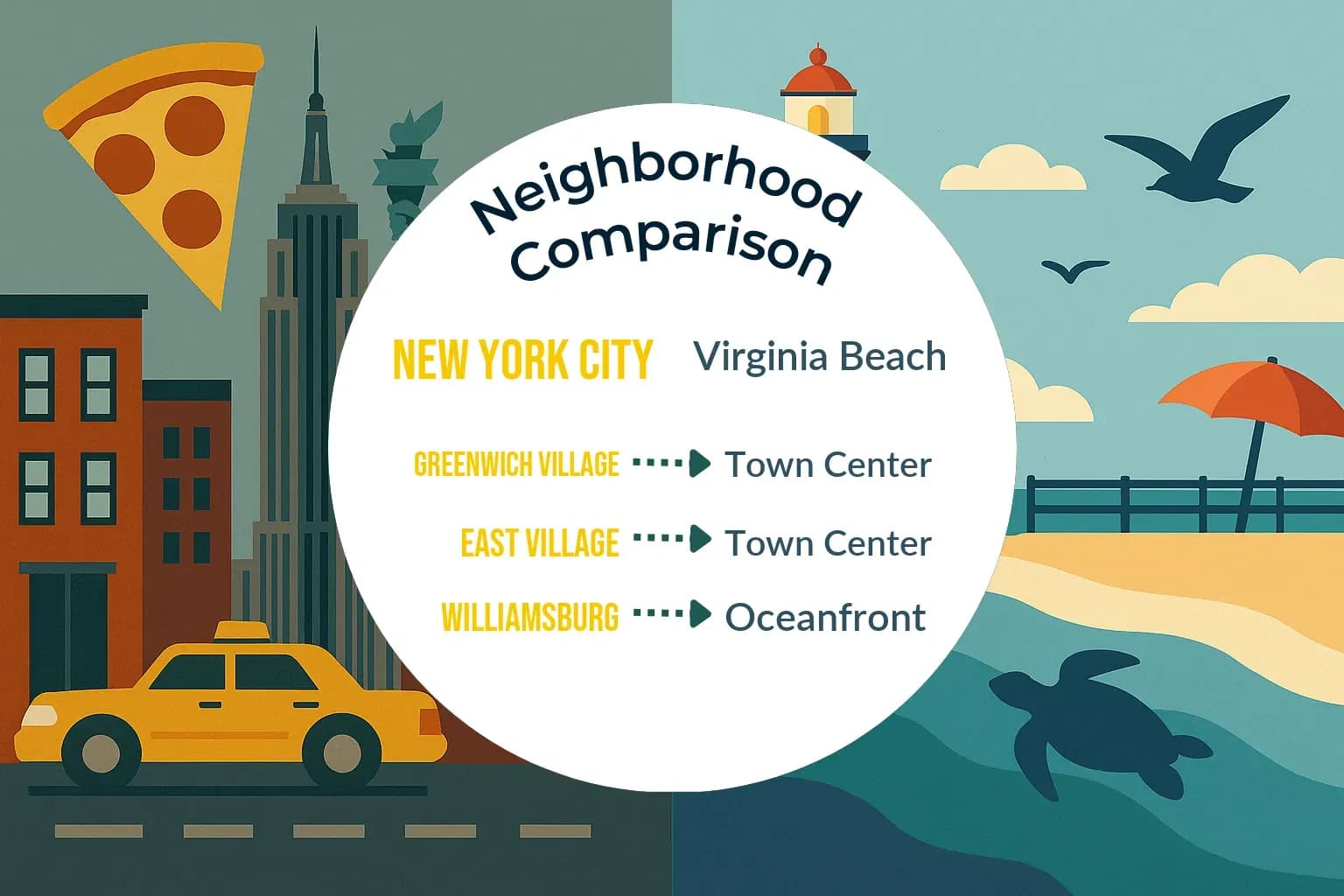New York City vs Virginia Beach Neighborhood Comparison