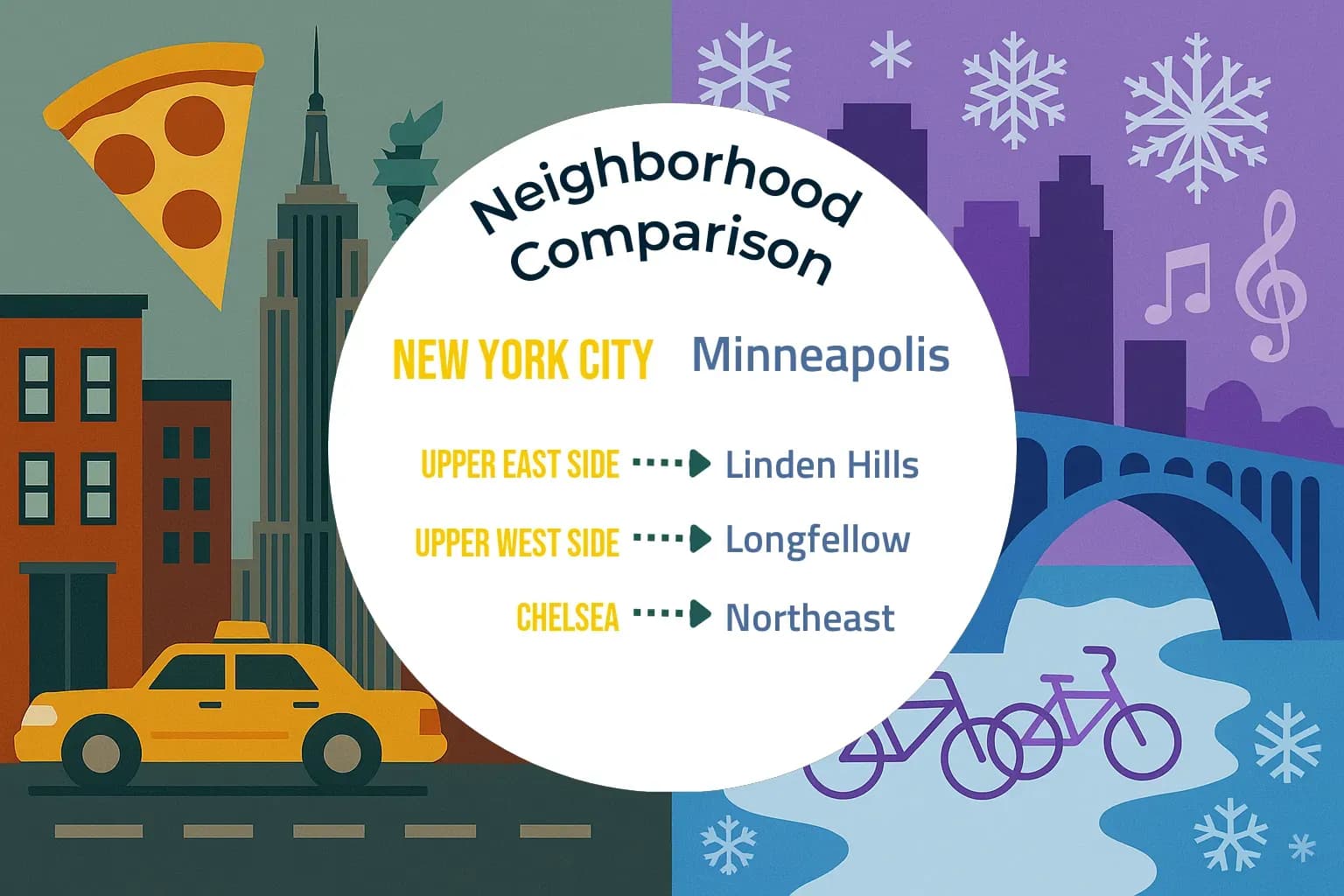 New York City vs Minneapolis Neighborhood Comparison