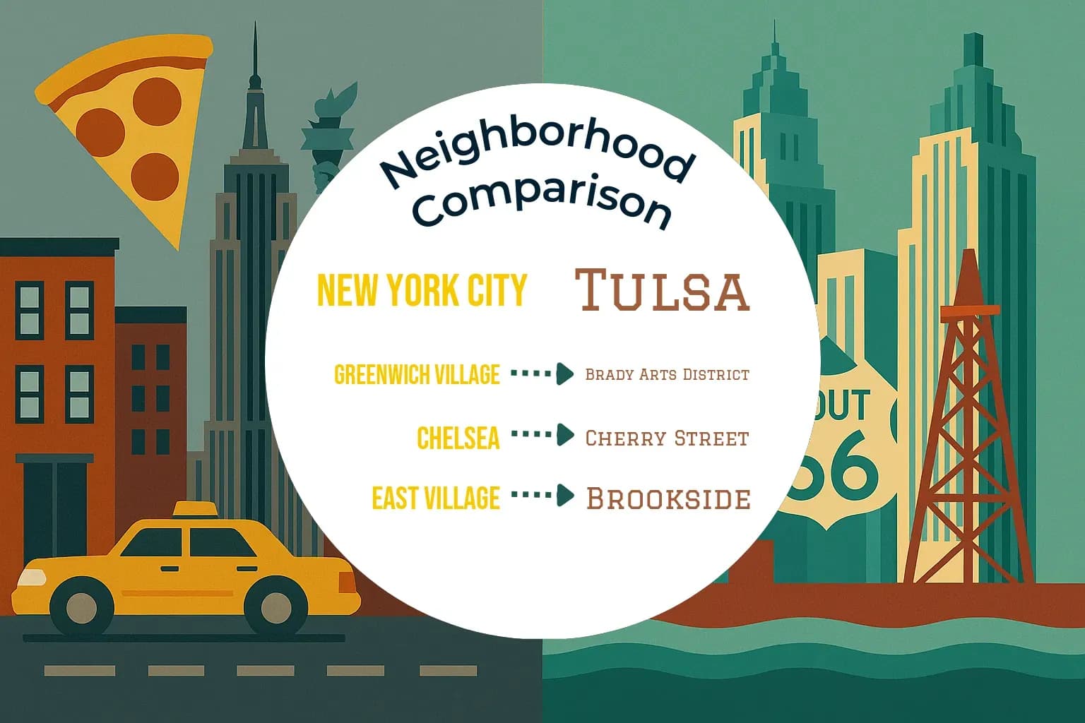 New York City vs Tulsa Neighborhood Comparison