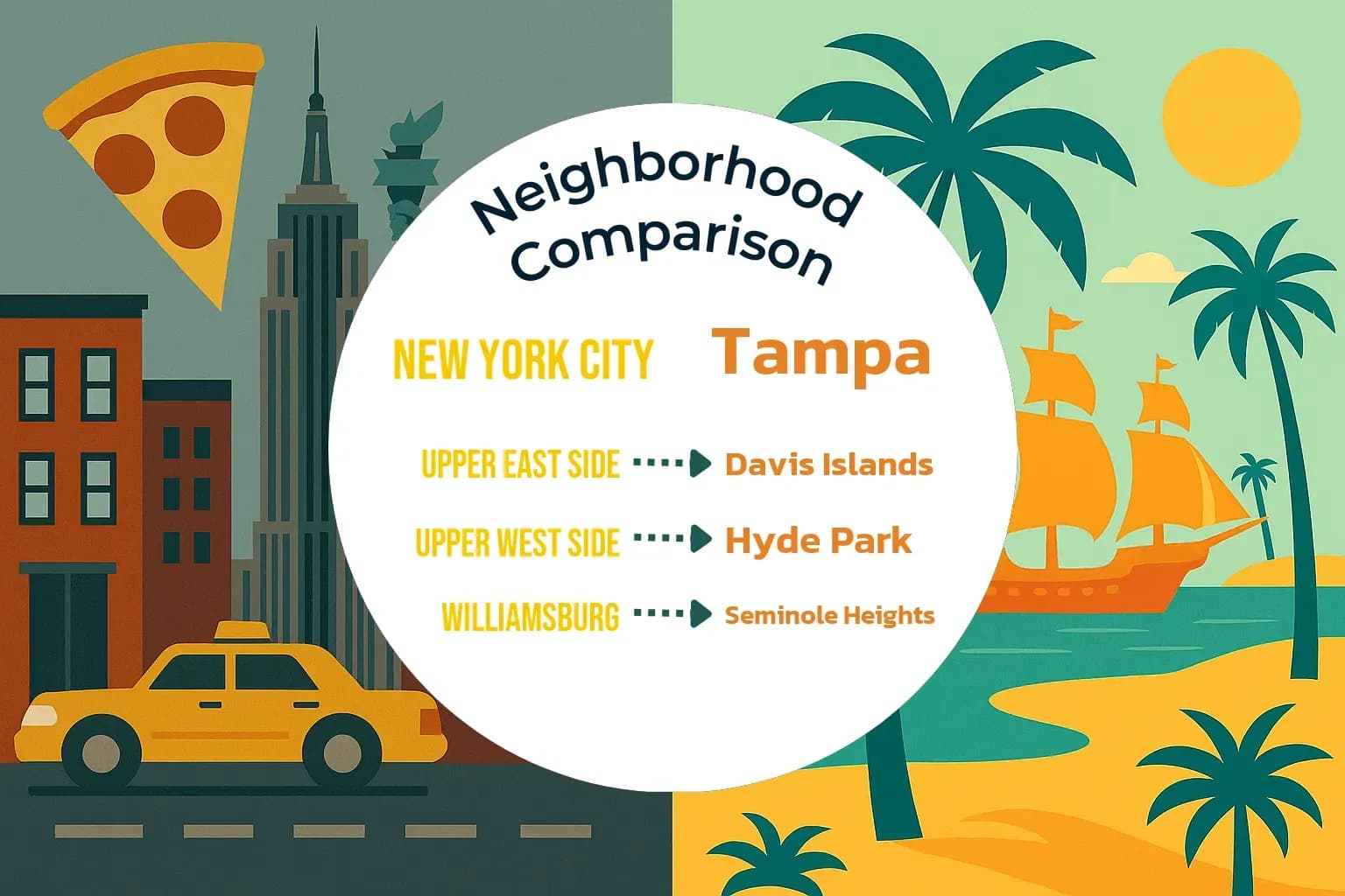 New York City vs Tampa Neighborhood Comparison
