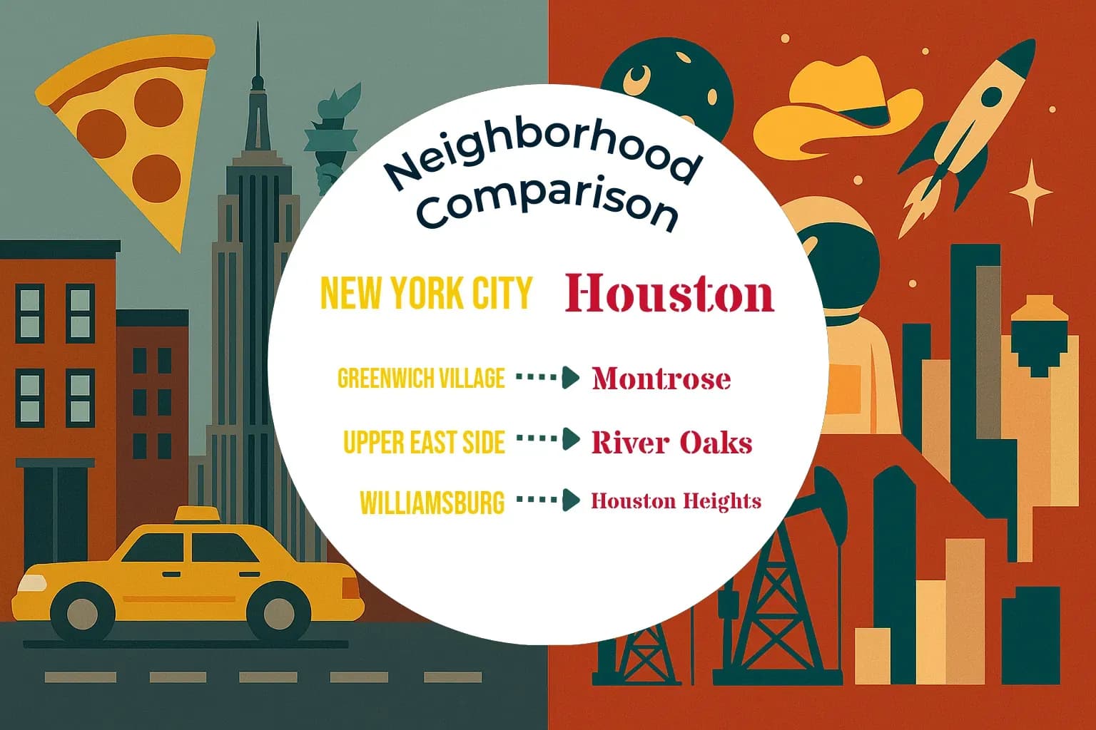 New York City vs Houston Neighborhood Comparison