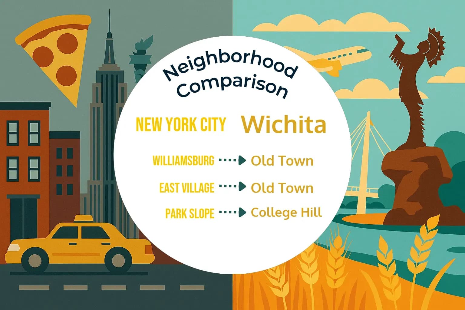 New York City vs Wichita Neighborhood Comparison