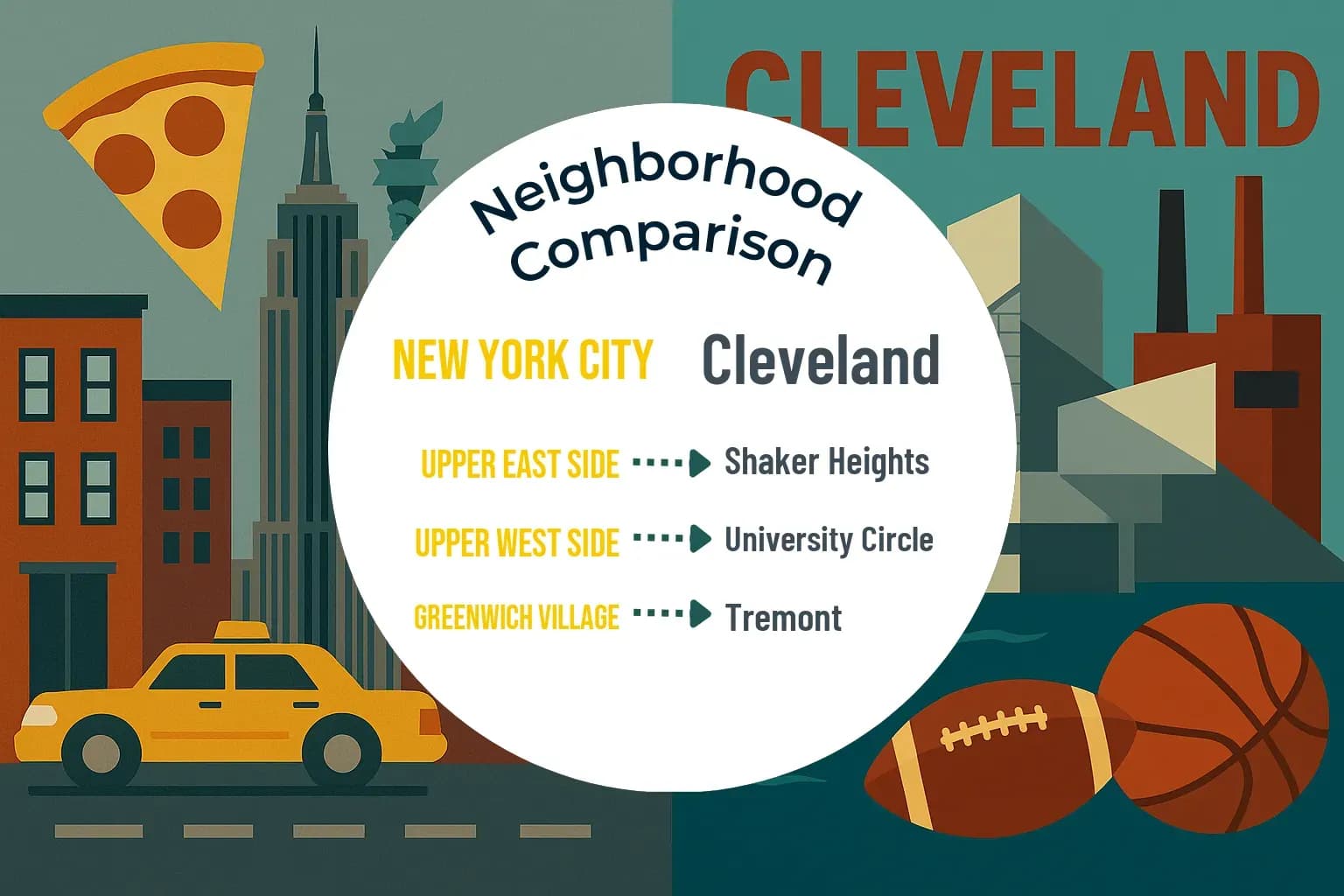 New York City vs Cleveland Neighborhood Comparison
