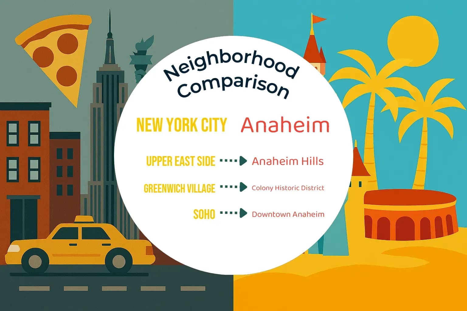 New York City vs Anaheim Neighborhood Comparison