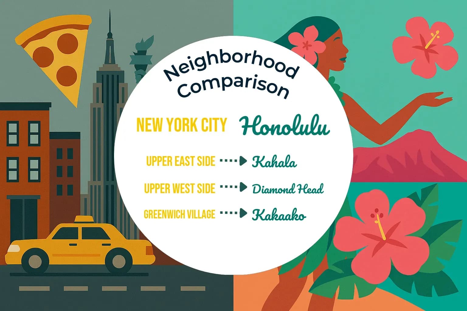New York City vs Honolulu Neighborhood Comparison
