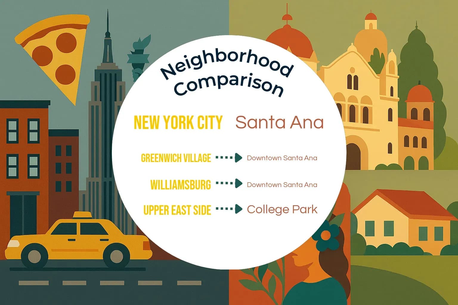 New York City vs Santa Ana Neighborhood Comparison