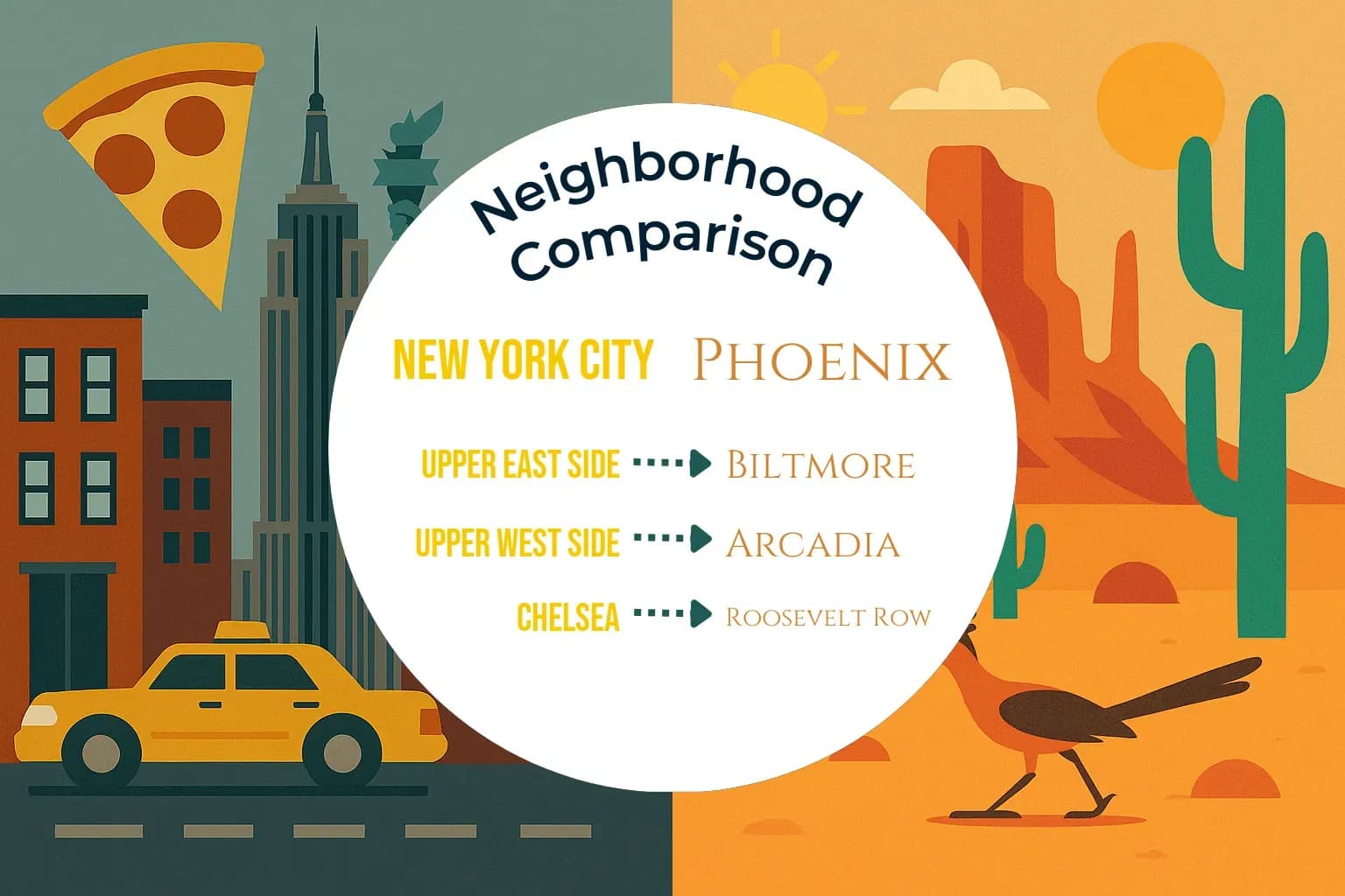 New York City vs Phoenix Neighborhood Comparison