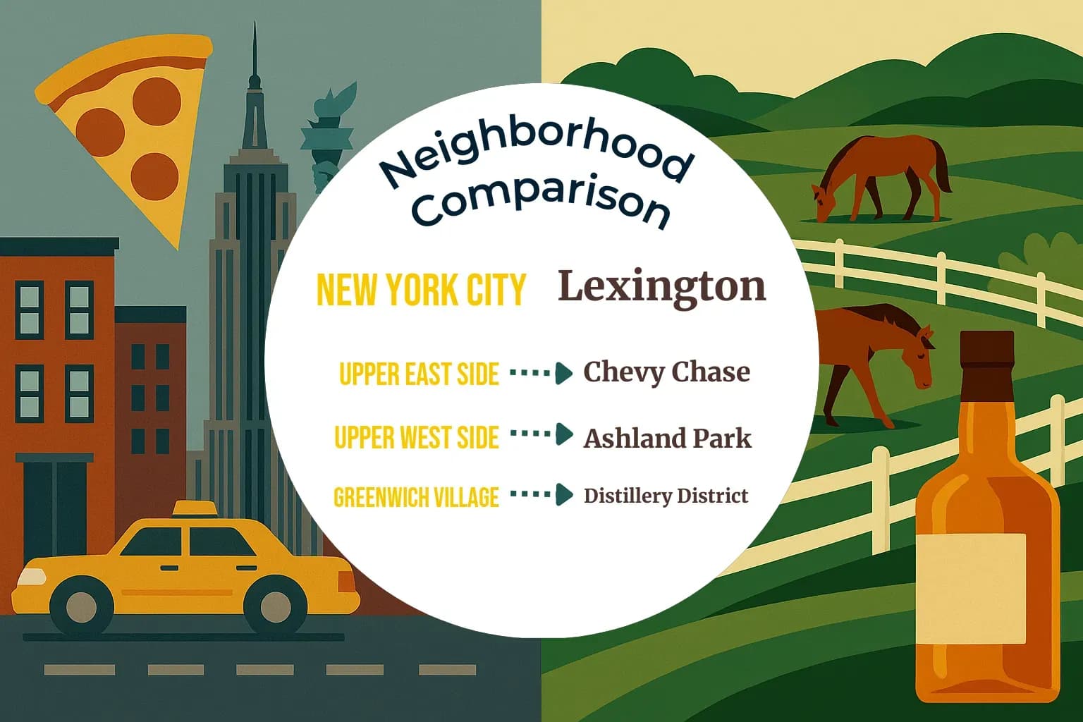 New York City vs Lexington Neighborhood Comparison