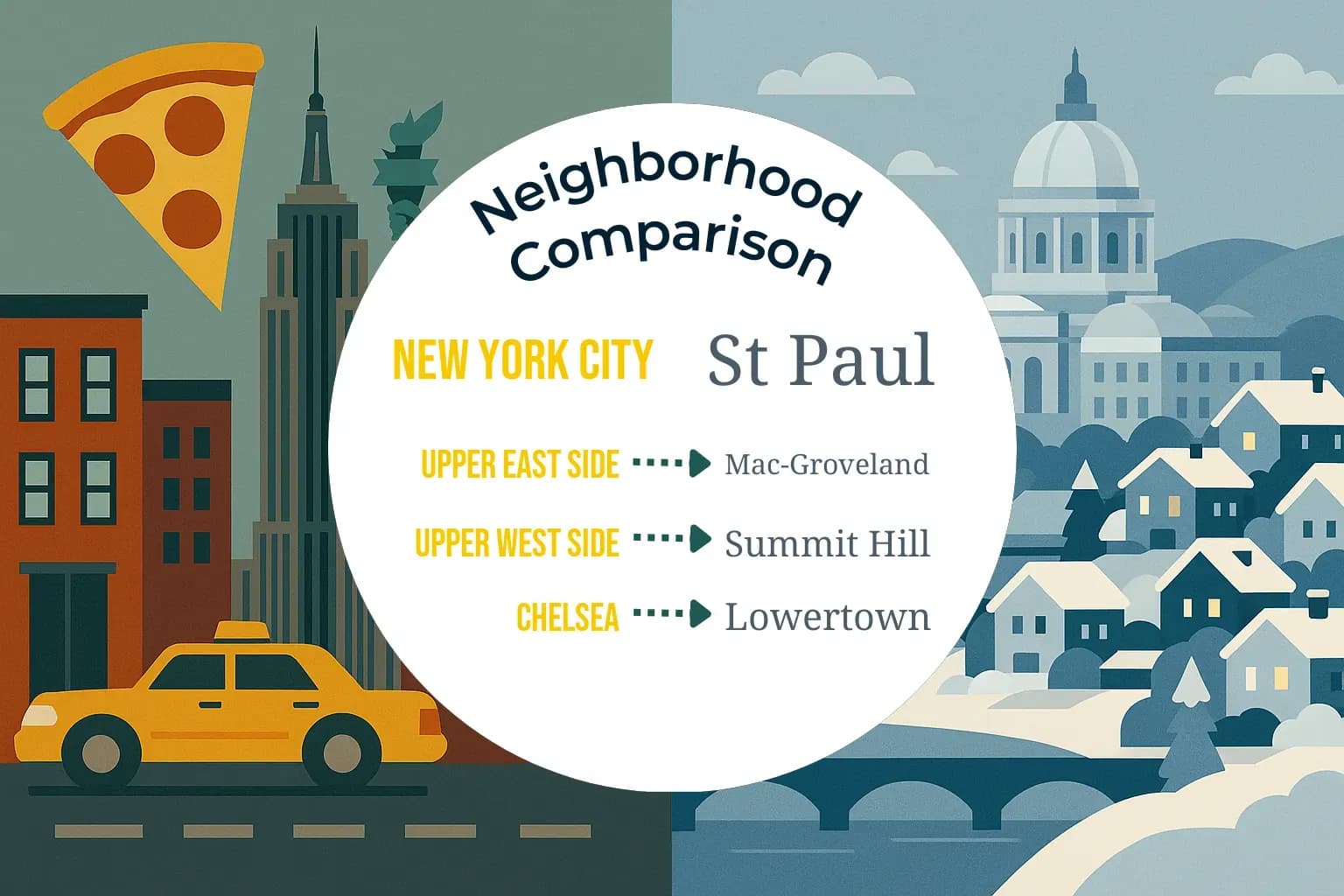 New York City vs St. Paul Neighborhood Comparison