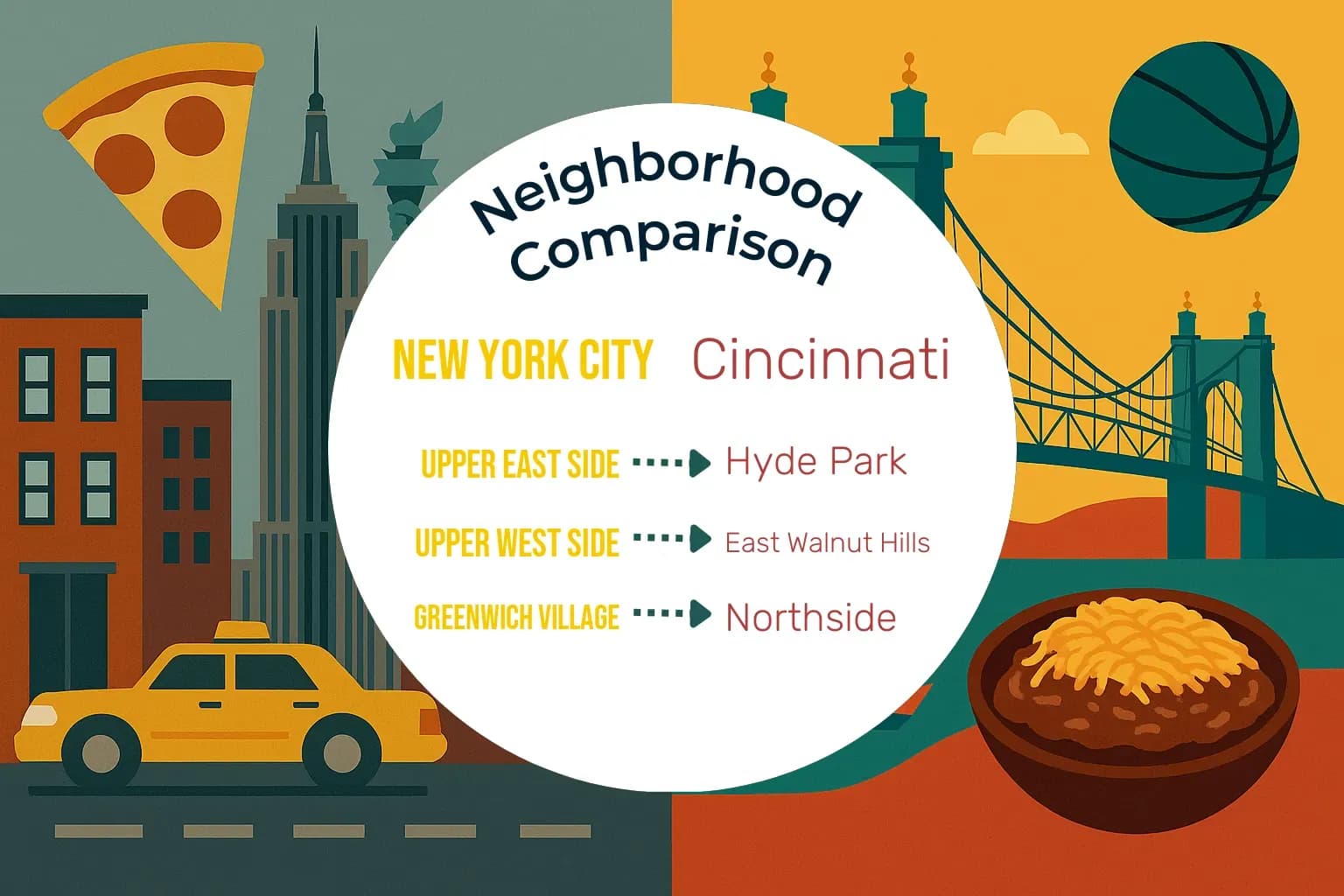 New York City vs Cincinnati Neighborhood Comparison