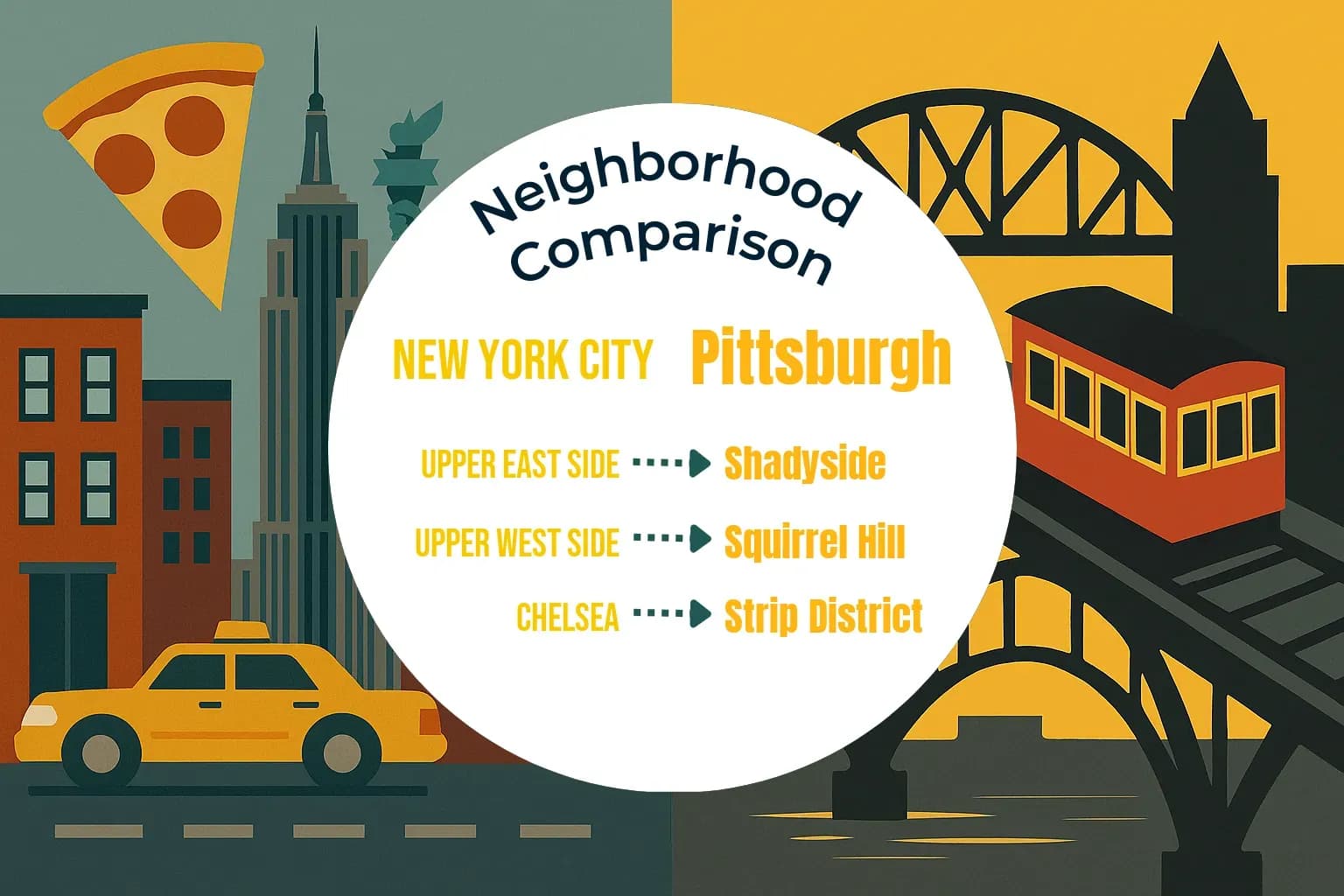 New York City vs Pittsburgh Neighborhood Comparison