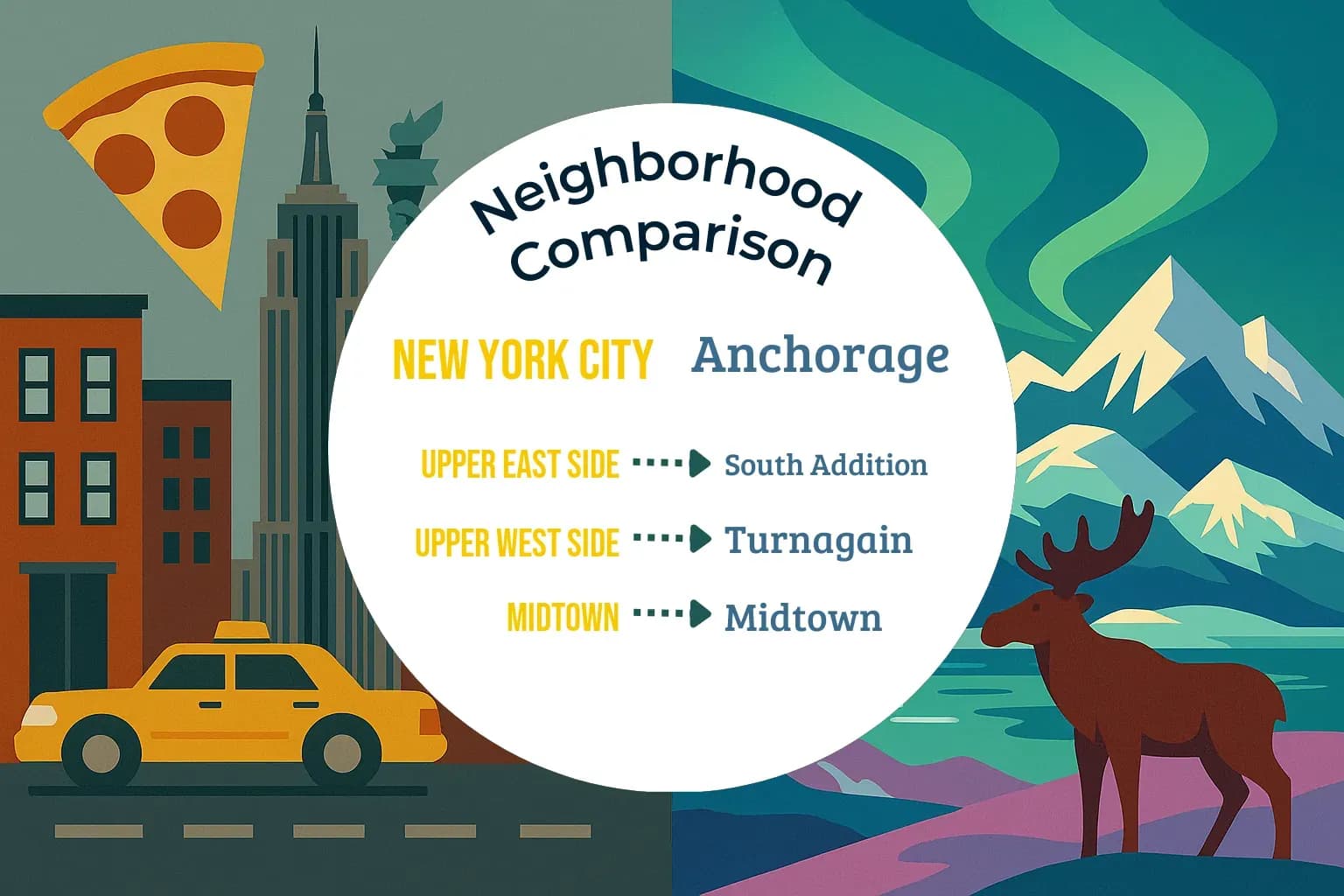 New York City vs Anchorage Neighborhood Comparison