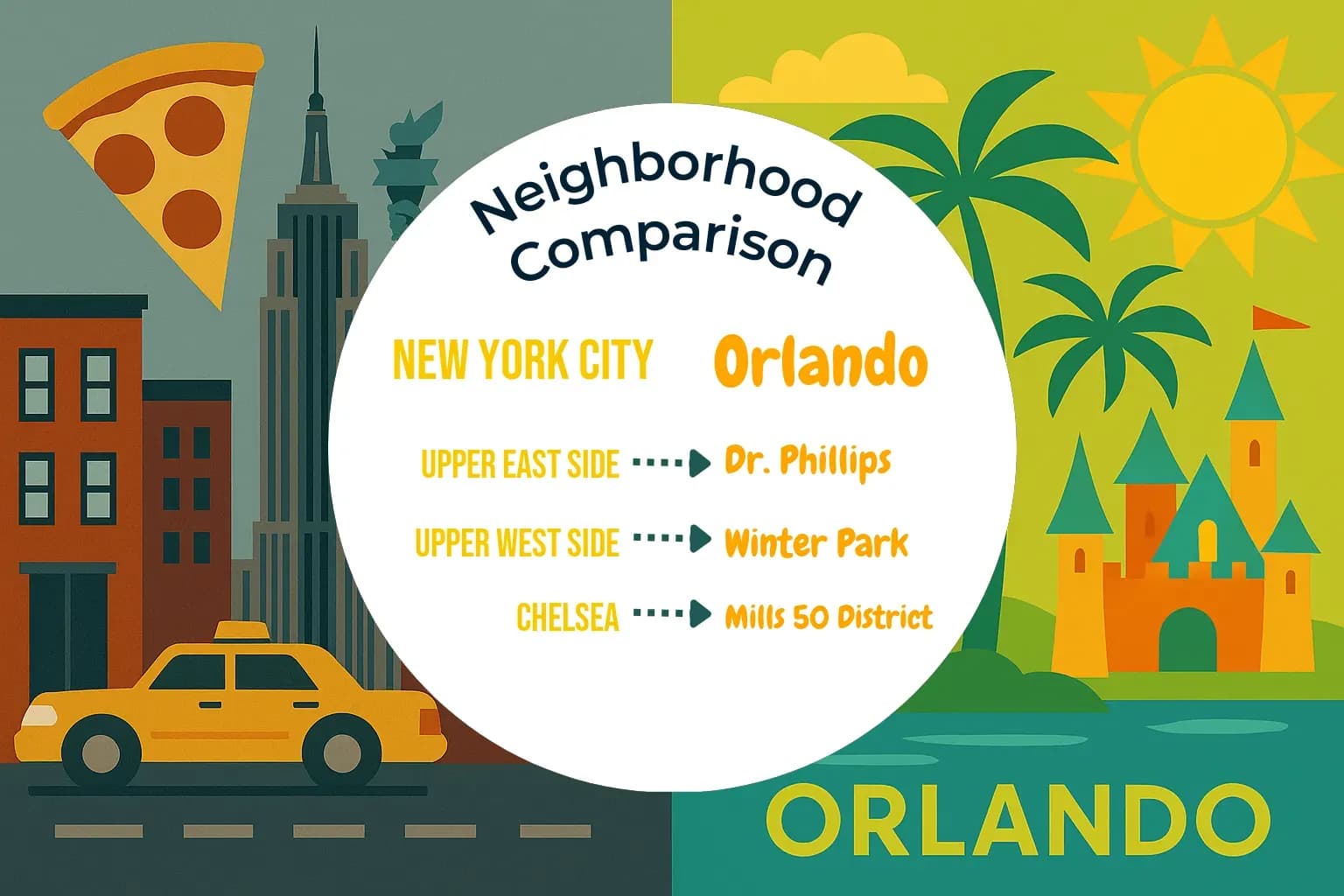 New York City vs Orlando Neighborhood Comparison