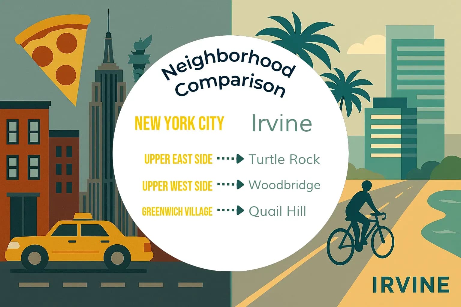 New York City vs Irvine Neighborhood Comparison